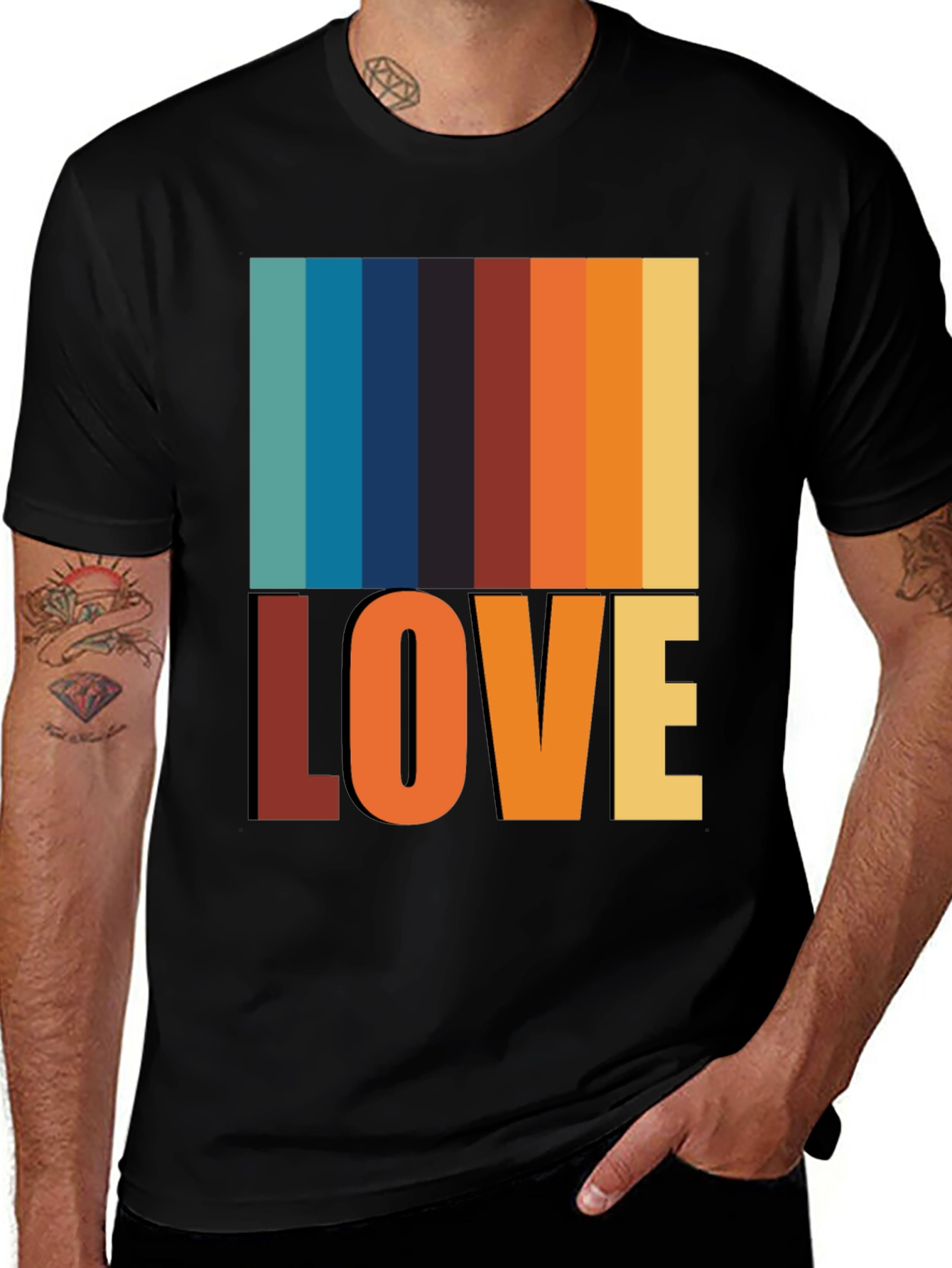 Variant 11 of Retro Love T-Shirt - Vintage Style Tee