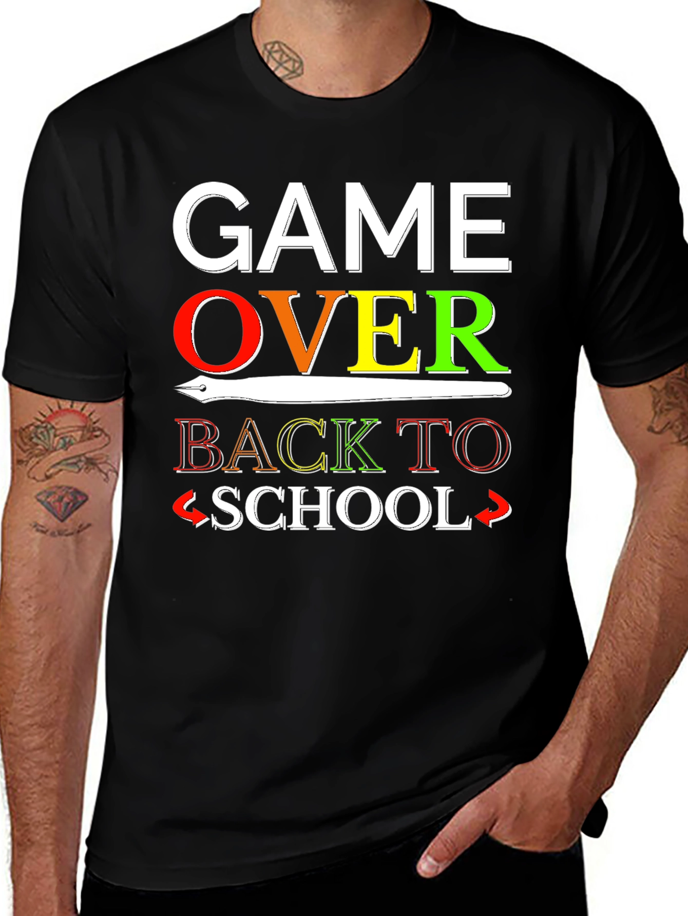 Variant 28 of Game Over Back To School Graphic T-Shirt