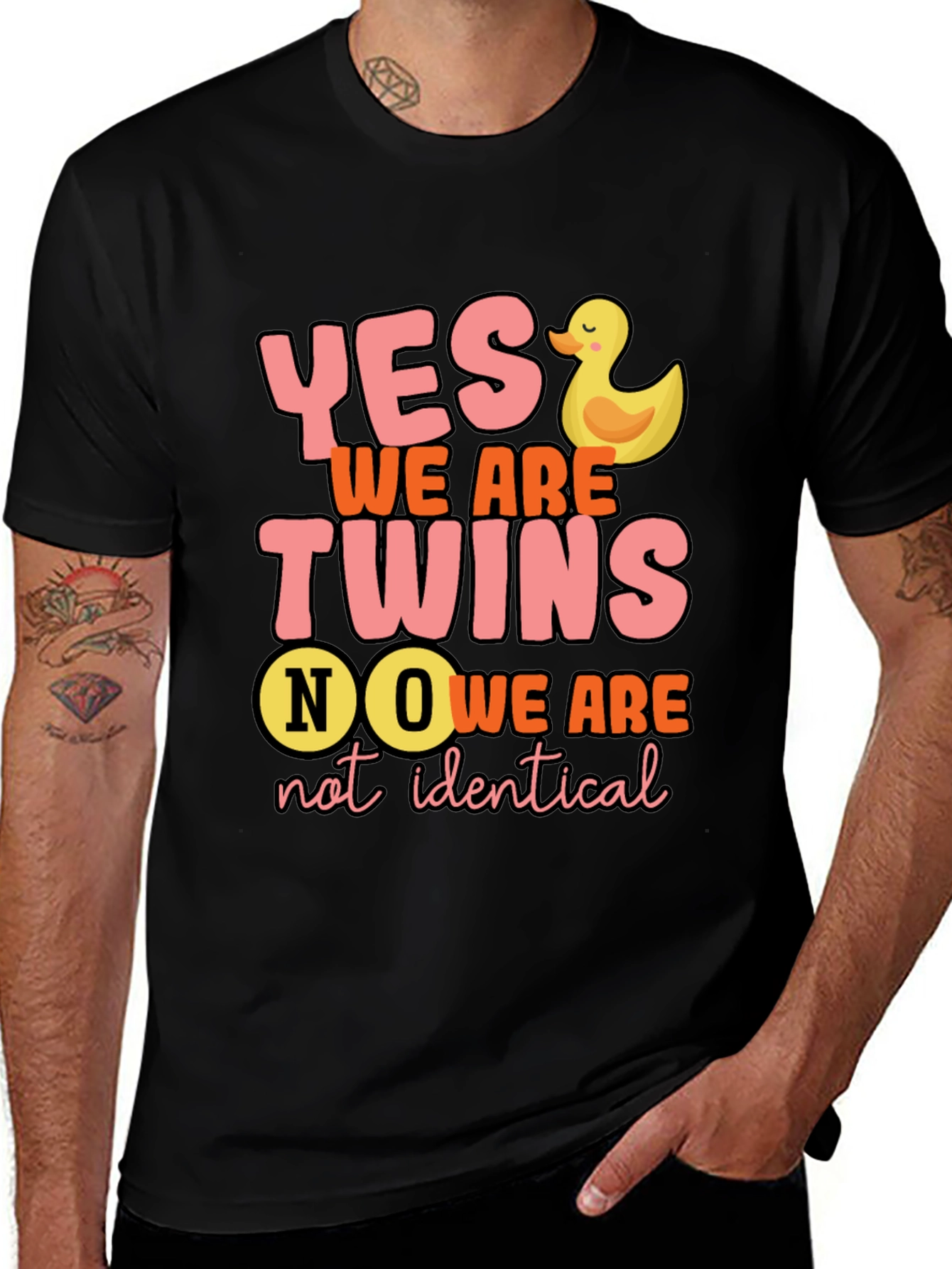 Variant 3 of Yes We Are Twins No Not Identical T-Shirt