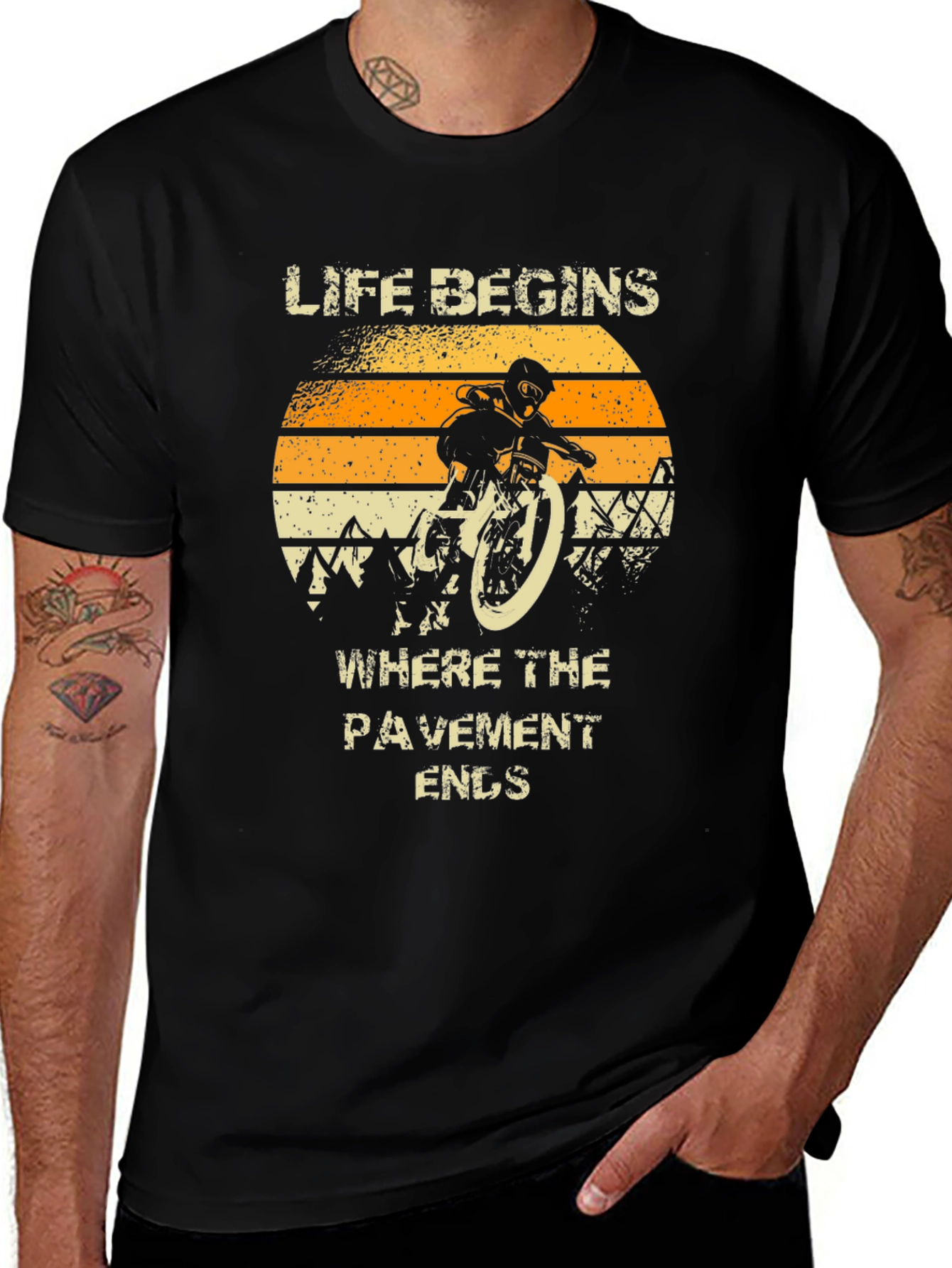 Variant 21 of Life Begins MTB T-Shirt
