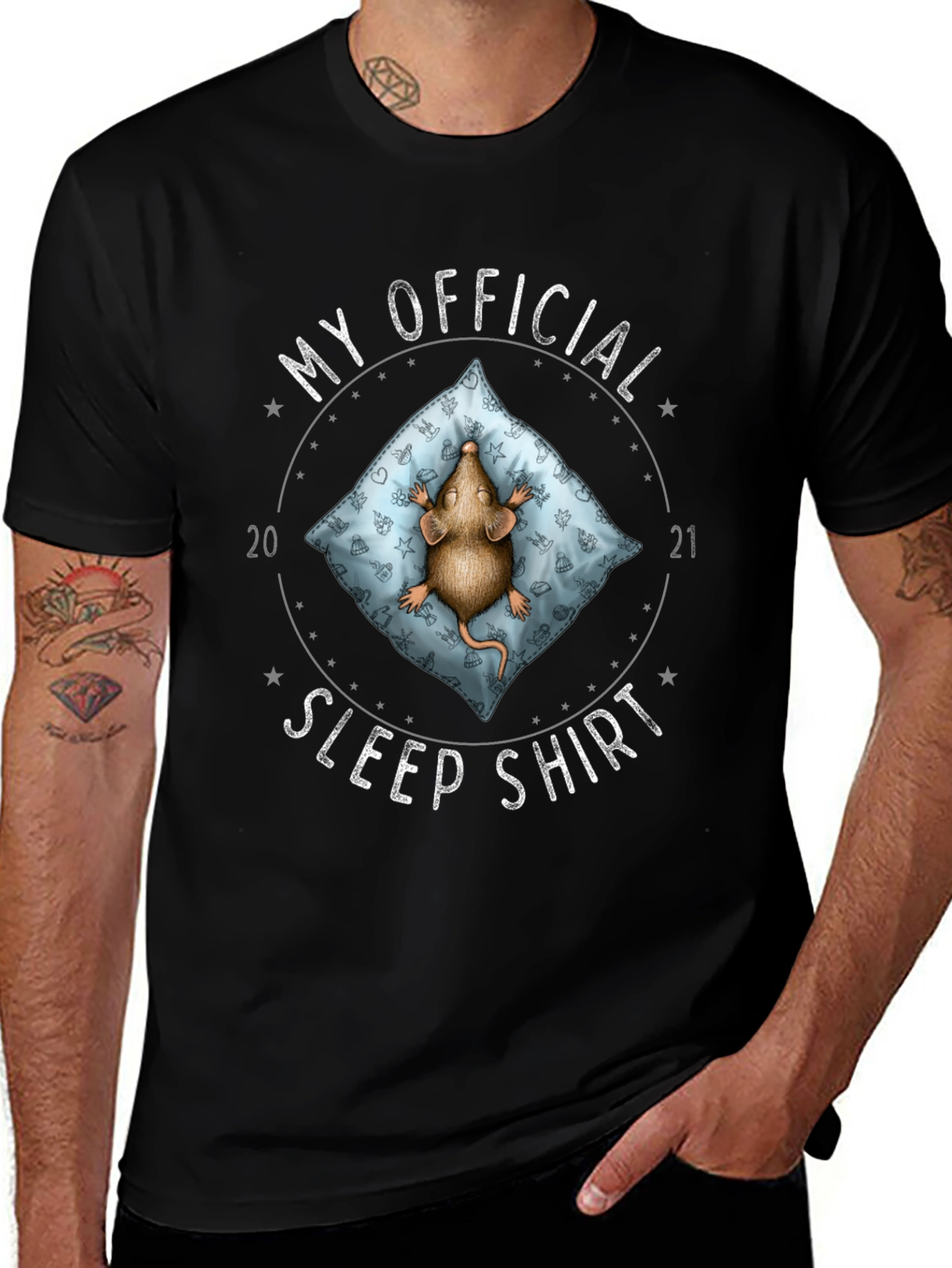 Variant 11 of My Official Sleep Shirt Rat Pillow Design