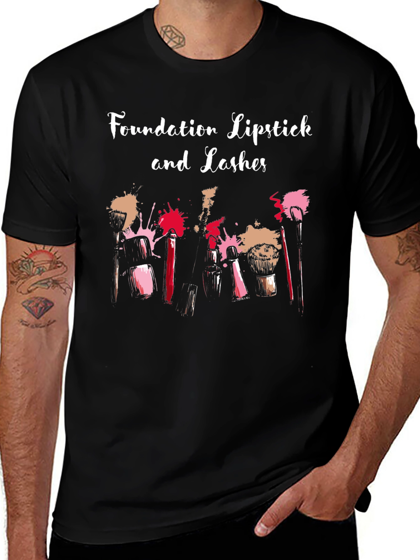 Foundation Lipstick & Lashes T-Shirt