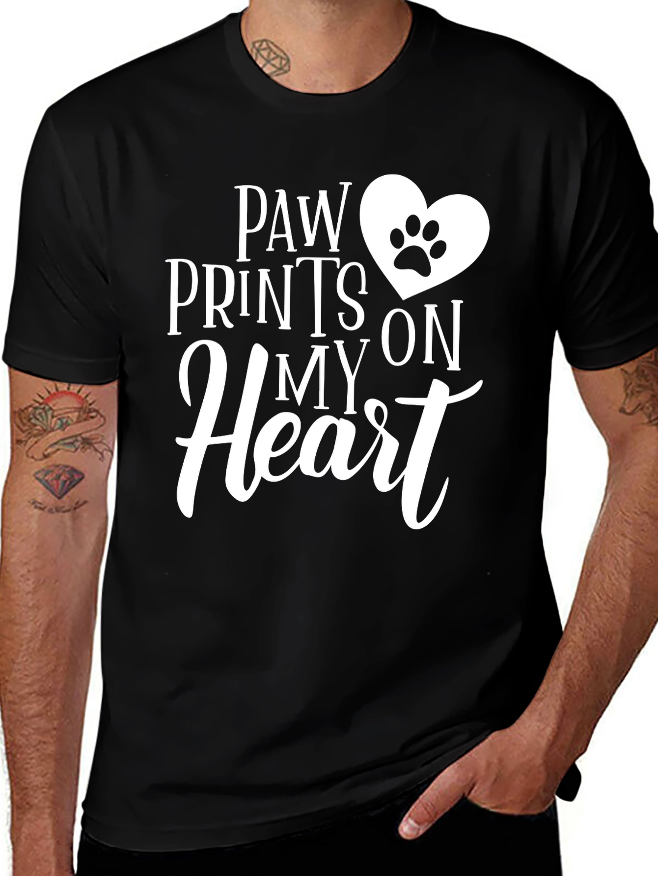 Variant 6 of Paw Prints on My Heart Graphic T-Shirt