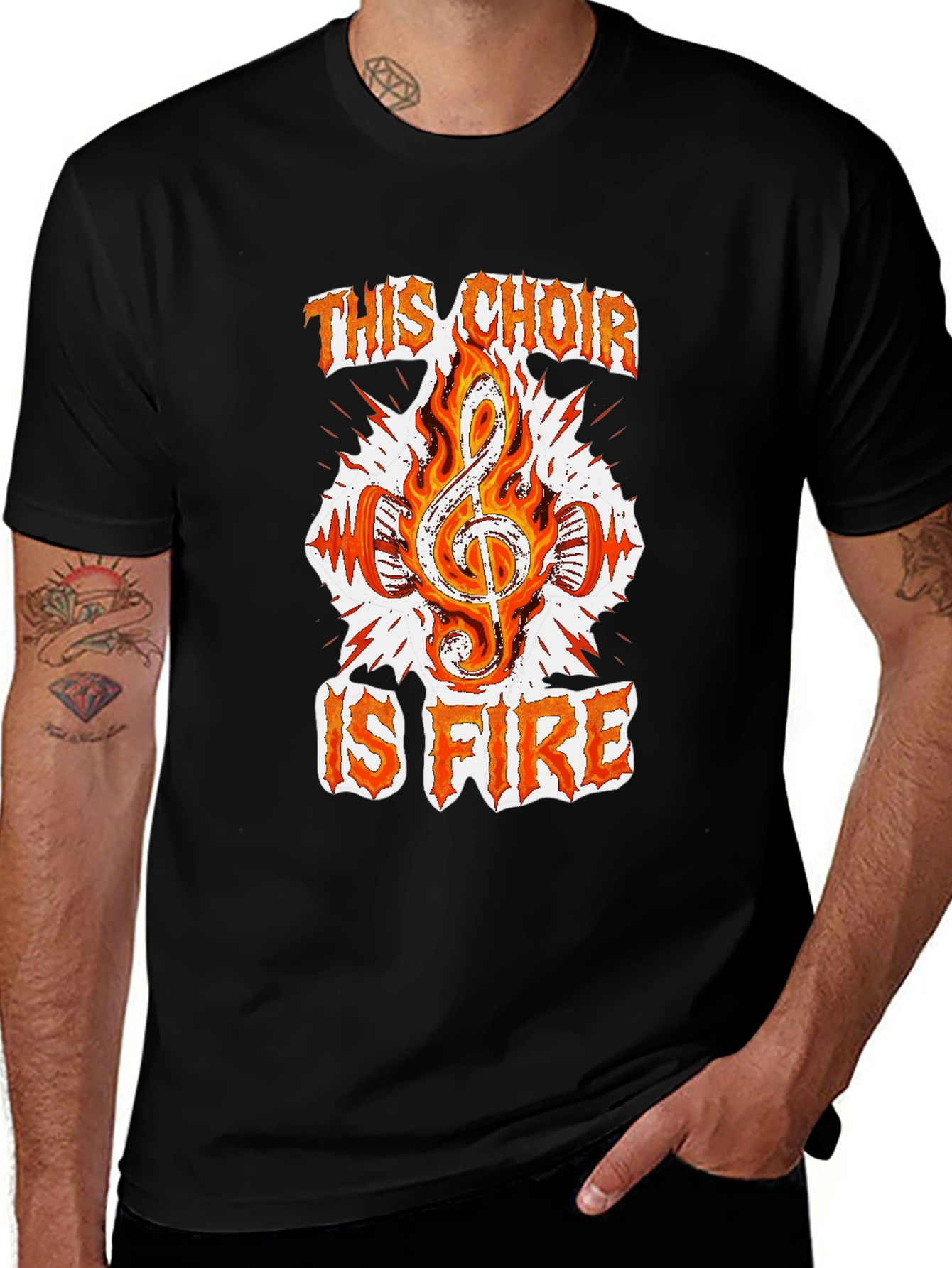 Variant 6 of This Choir is Fire T-Shirt - Musical Humor Tee