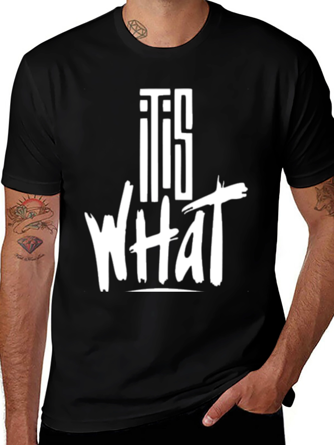 Variant 27 of It Is What It Is Graphic Tee - Black