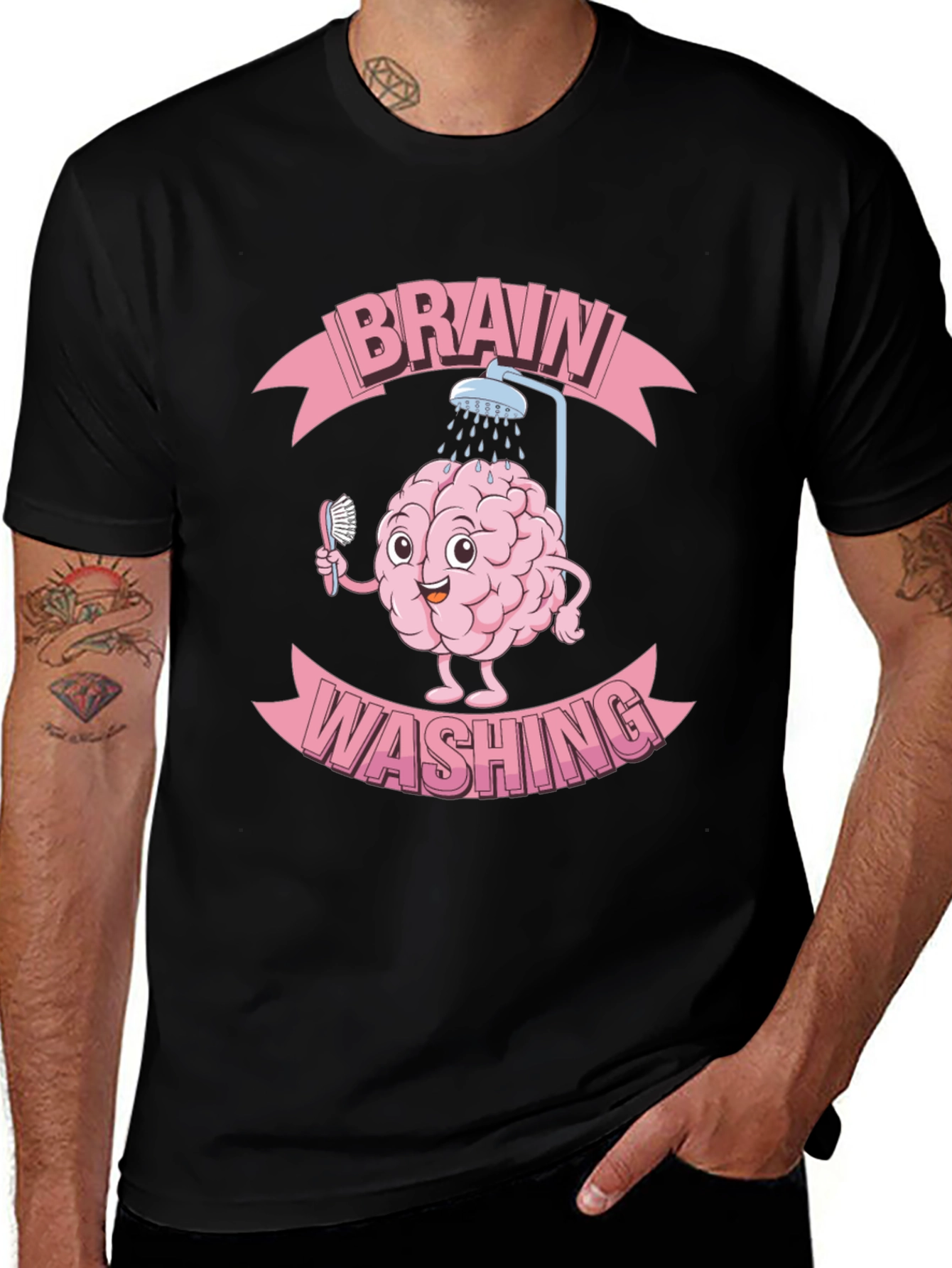 Brain Washing Funny T-Shirt - Unique Graphic Tee