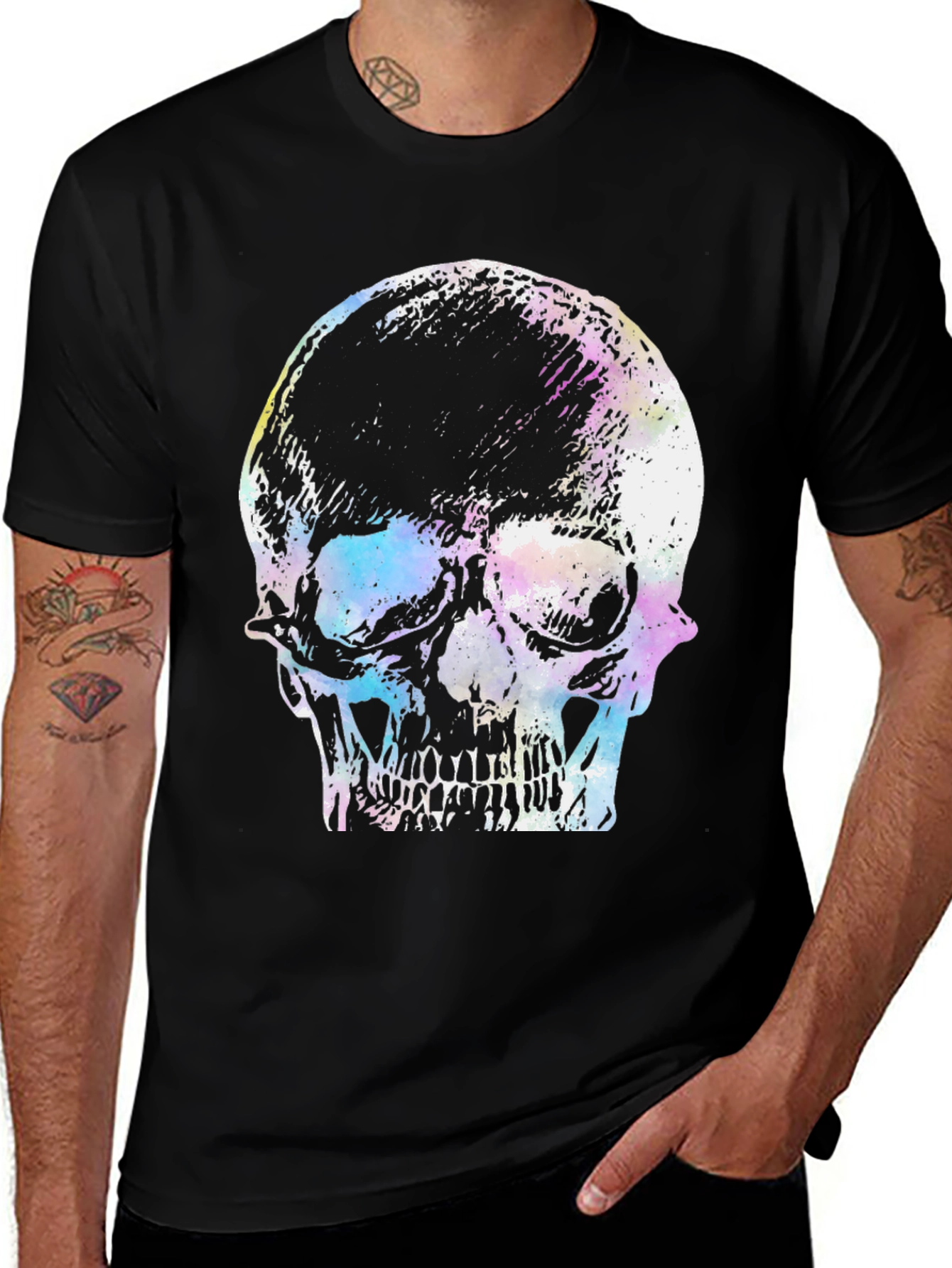 Variant 6 of Skull Graphic Print T-Shirt - Black
