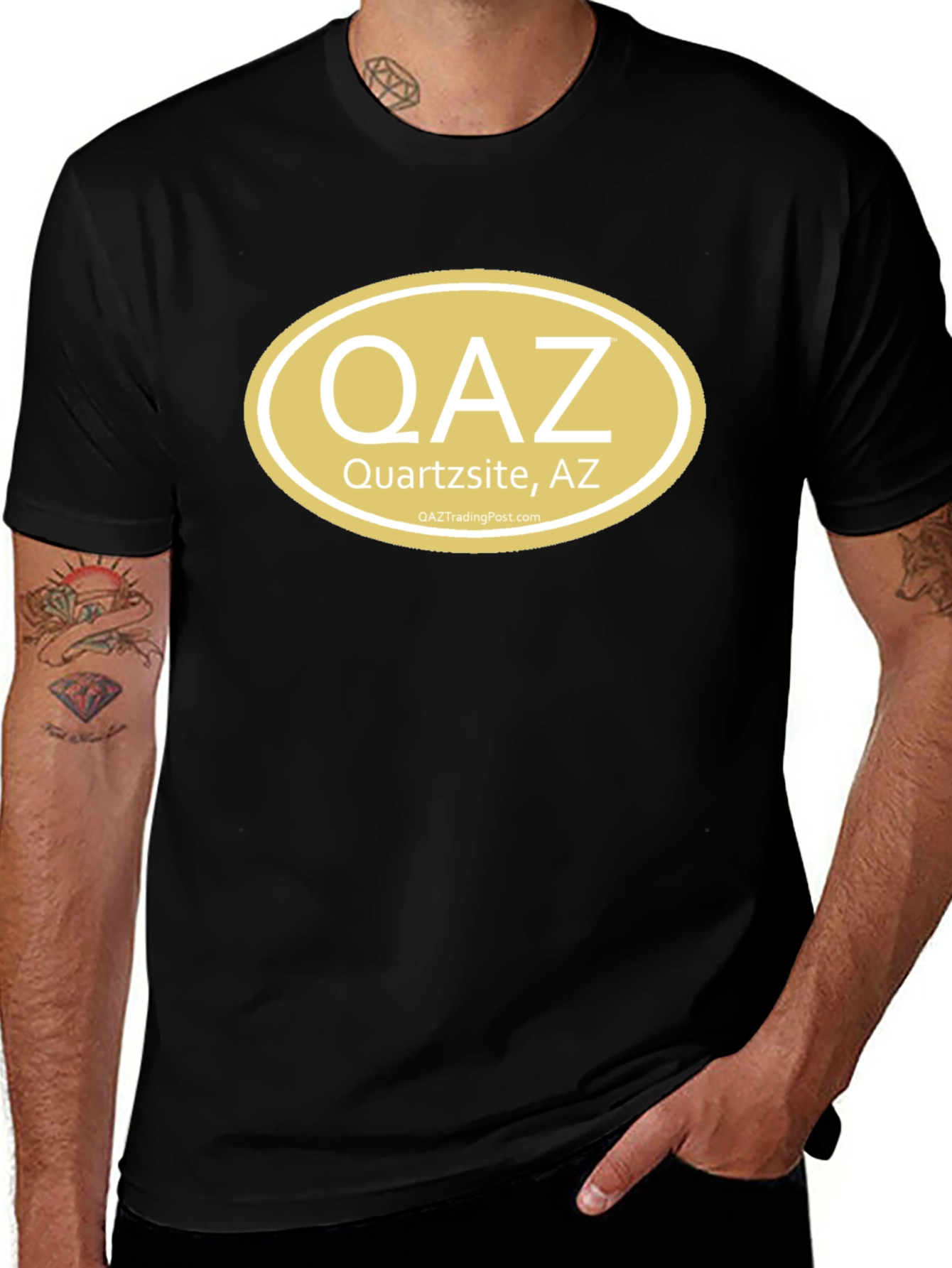 Quartzsite, AZ T-Shirt - QAZ Oval Design