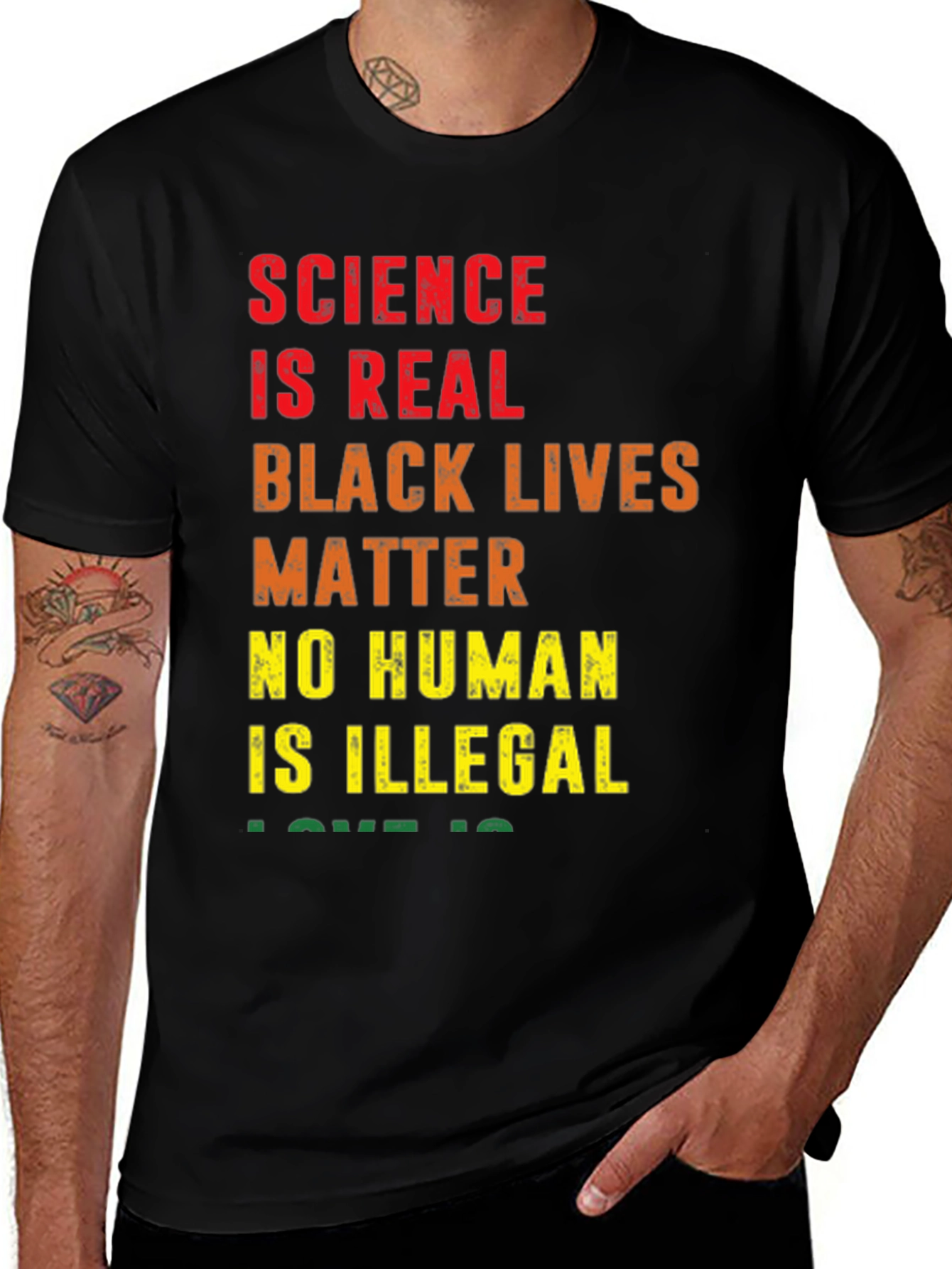 Variant 19 of Science is Real Black Lives Matter T-Shirt