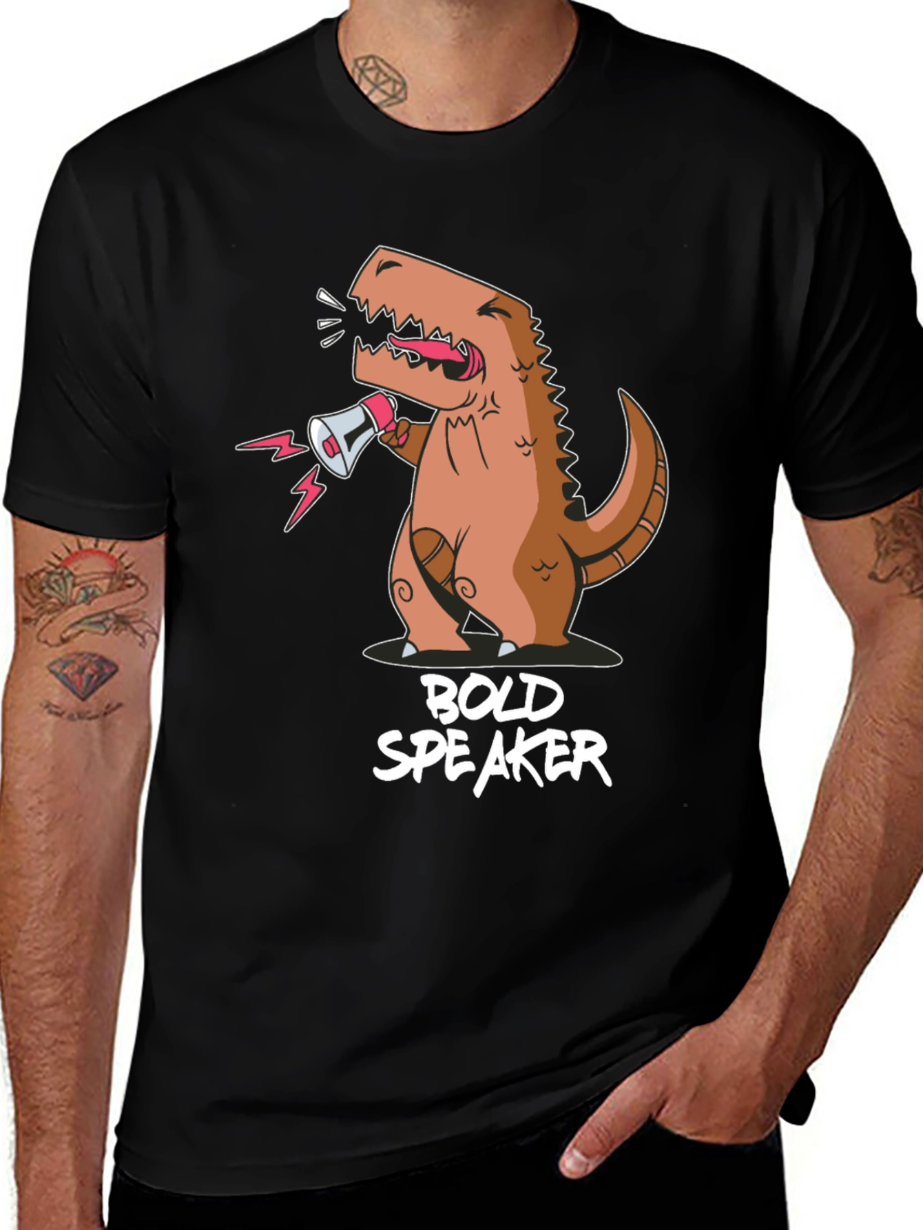 Variant 11 of Bold Speaker Dinosaur Graphic T-Shirt