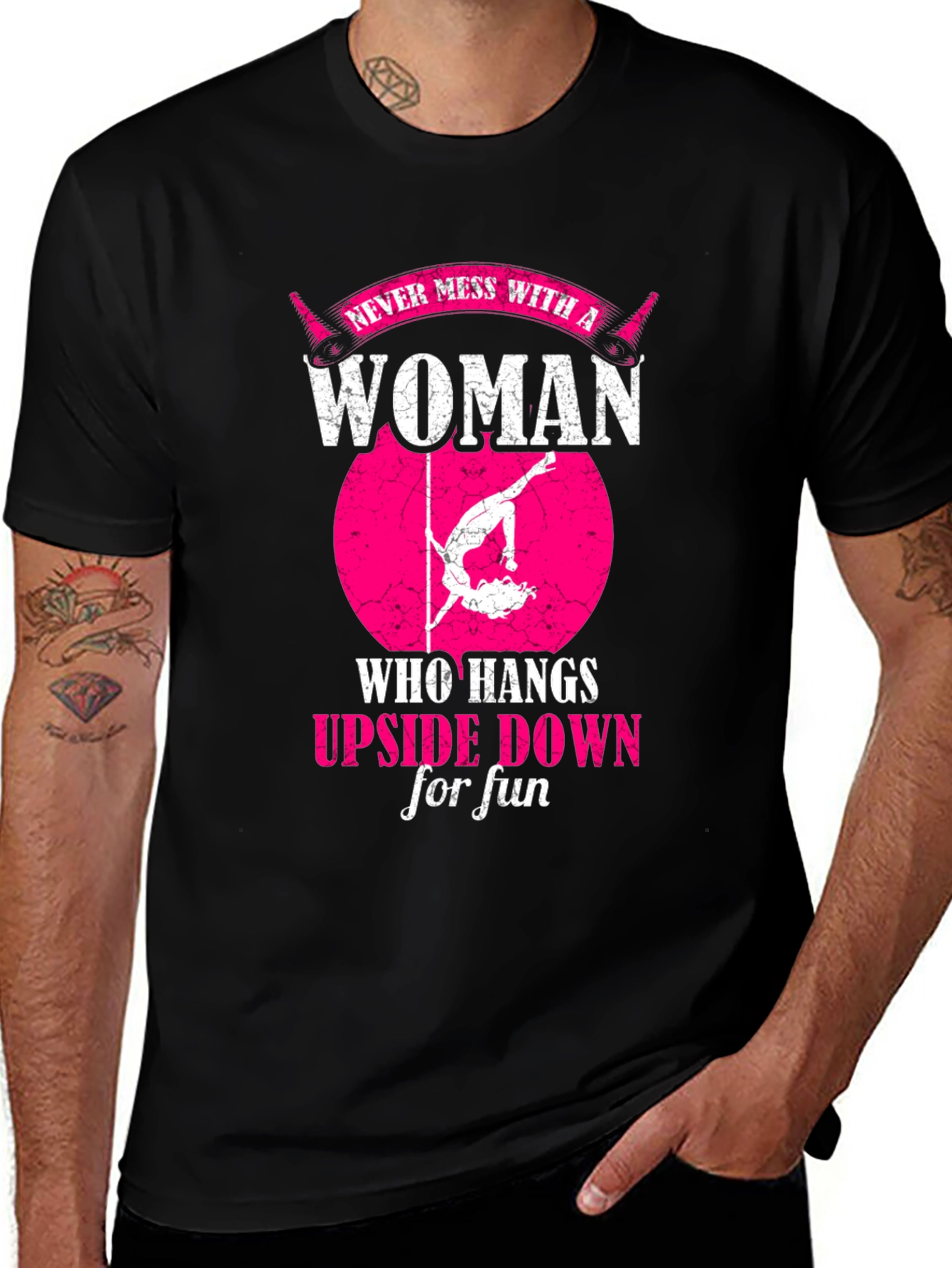 Variant 28 of Woman Who Hangs Upside Down T-Shirt