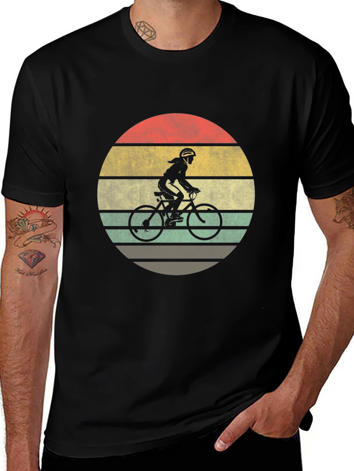 Variant 13 of Vintage Style Cyclist T-Shirt