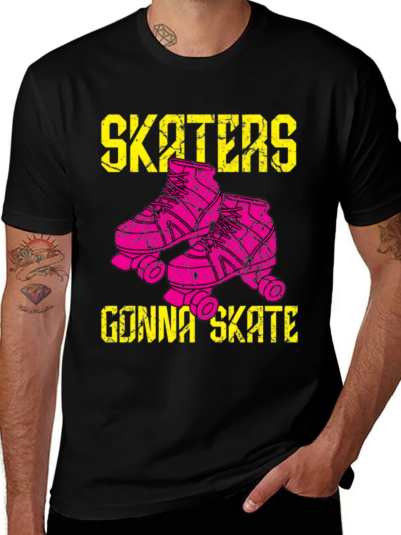 Variant 4 of Skaters Gonna Skate T-Shirt - Roller Skate Graphic Tee