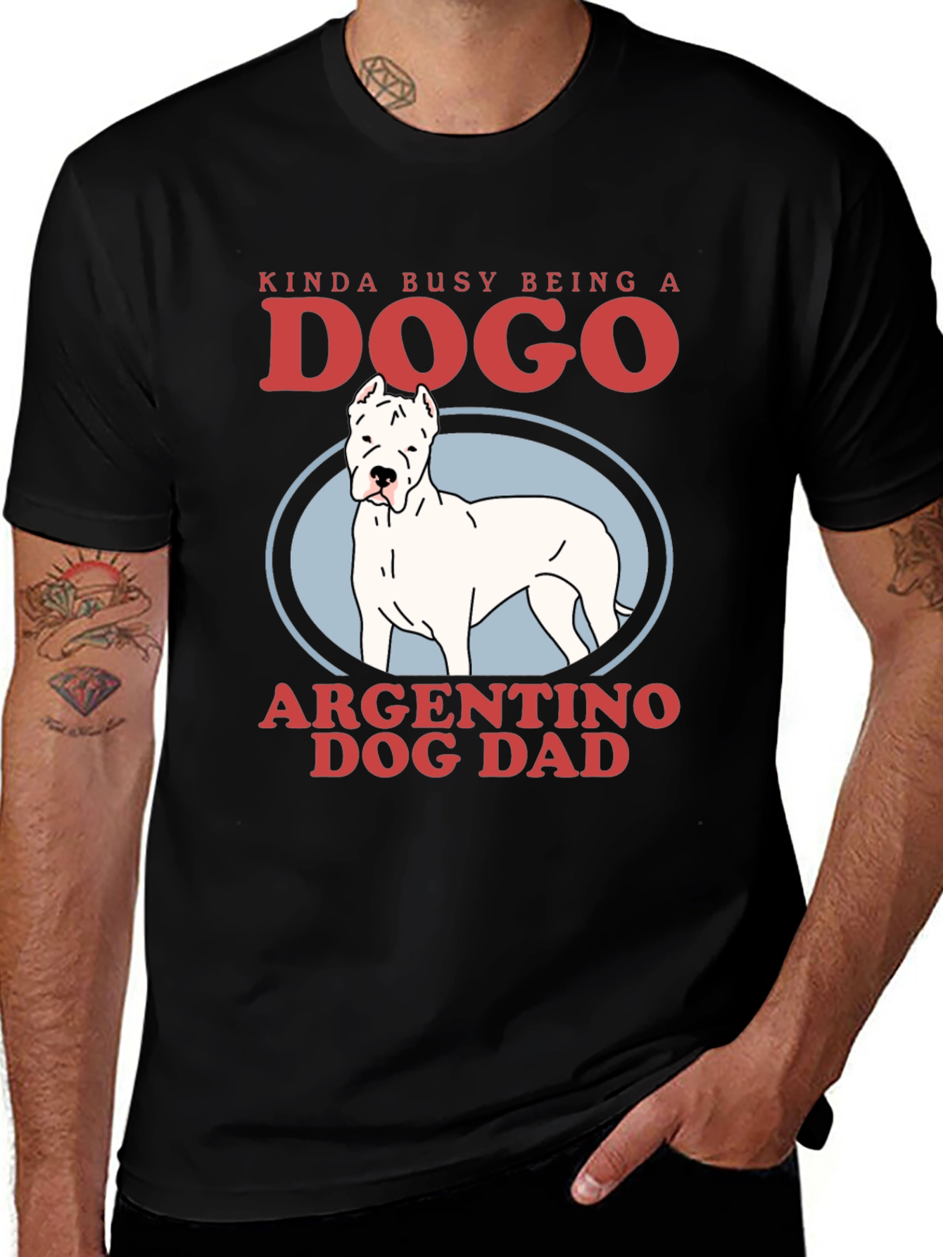 Dogo Argentino Dog Dad Graphic Tee