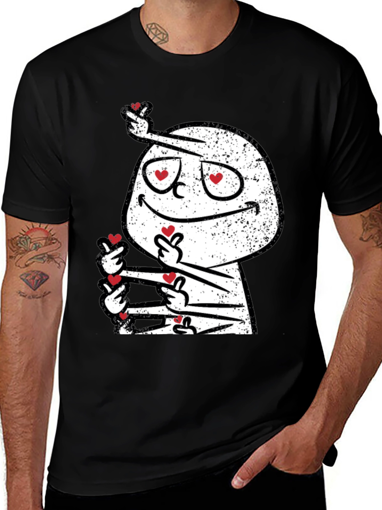 Variant 11 of Heart Fingers Graphic Tee