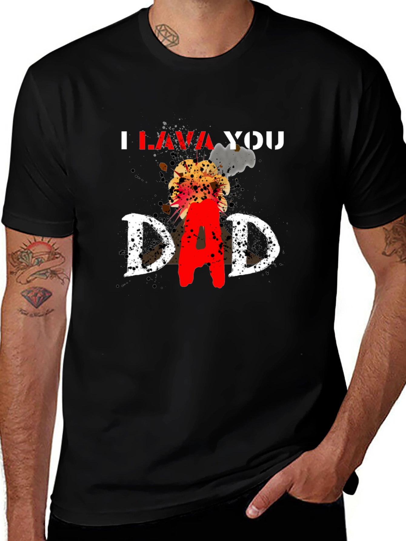 Variant 23 of I Lava You Dad Funny Graphic T-Shirt