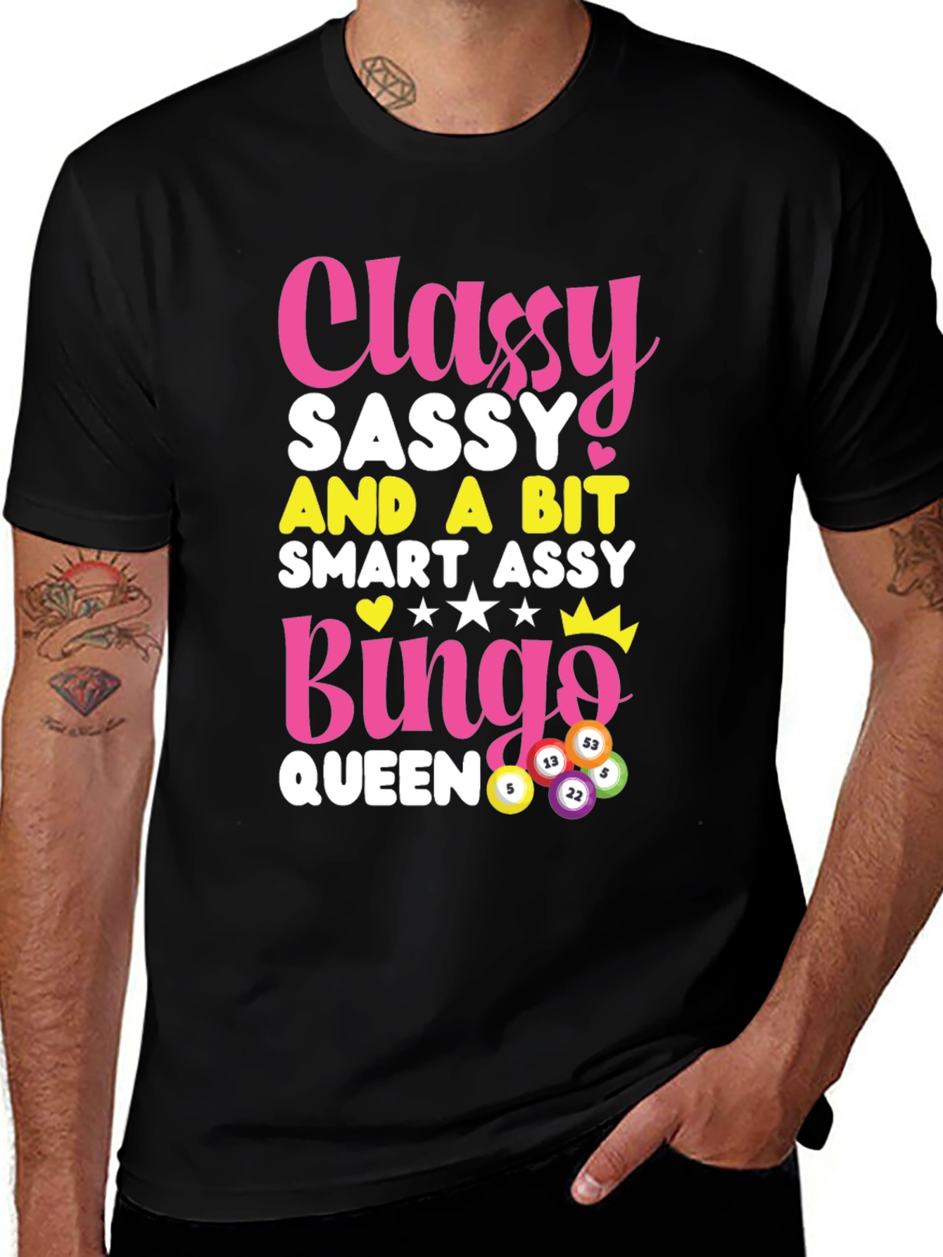 Variant 19 of Classy Sassy Bingo Queen Graphic Tee