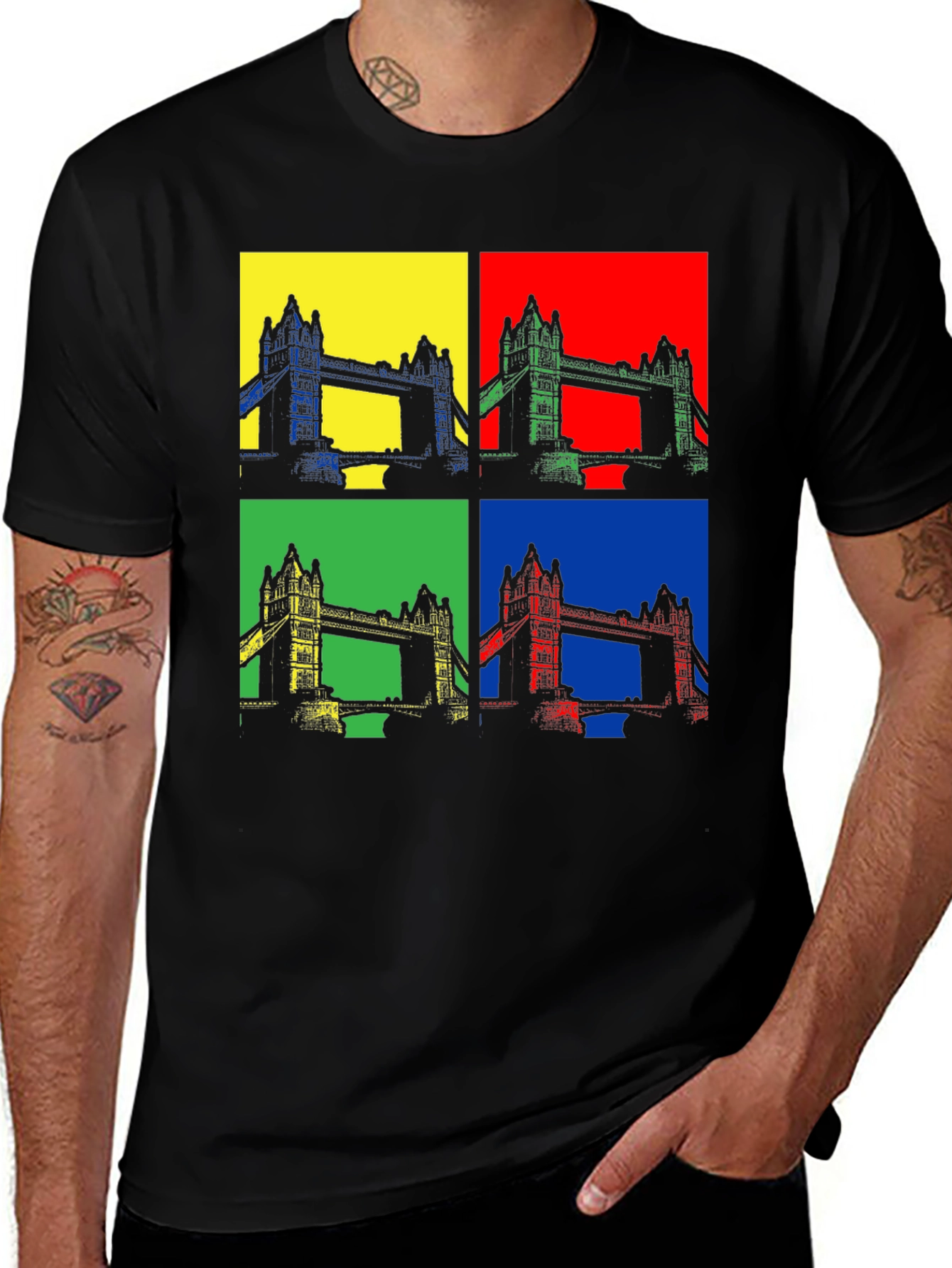 Variant 24 of Pop Art London Bridge Graphic Tee
