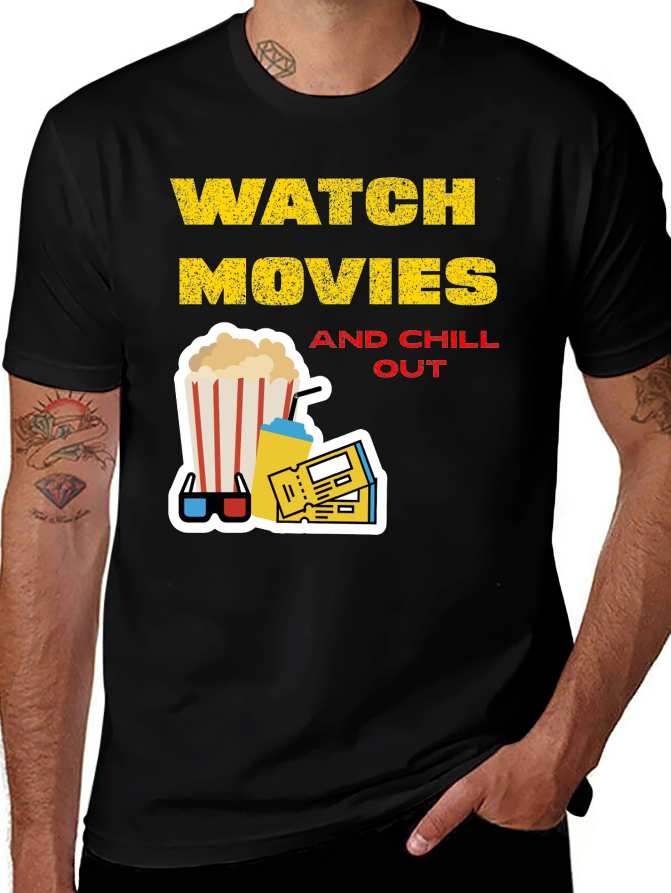 Variant 4 of Watch Movies & Chill Out Graphic Tee