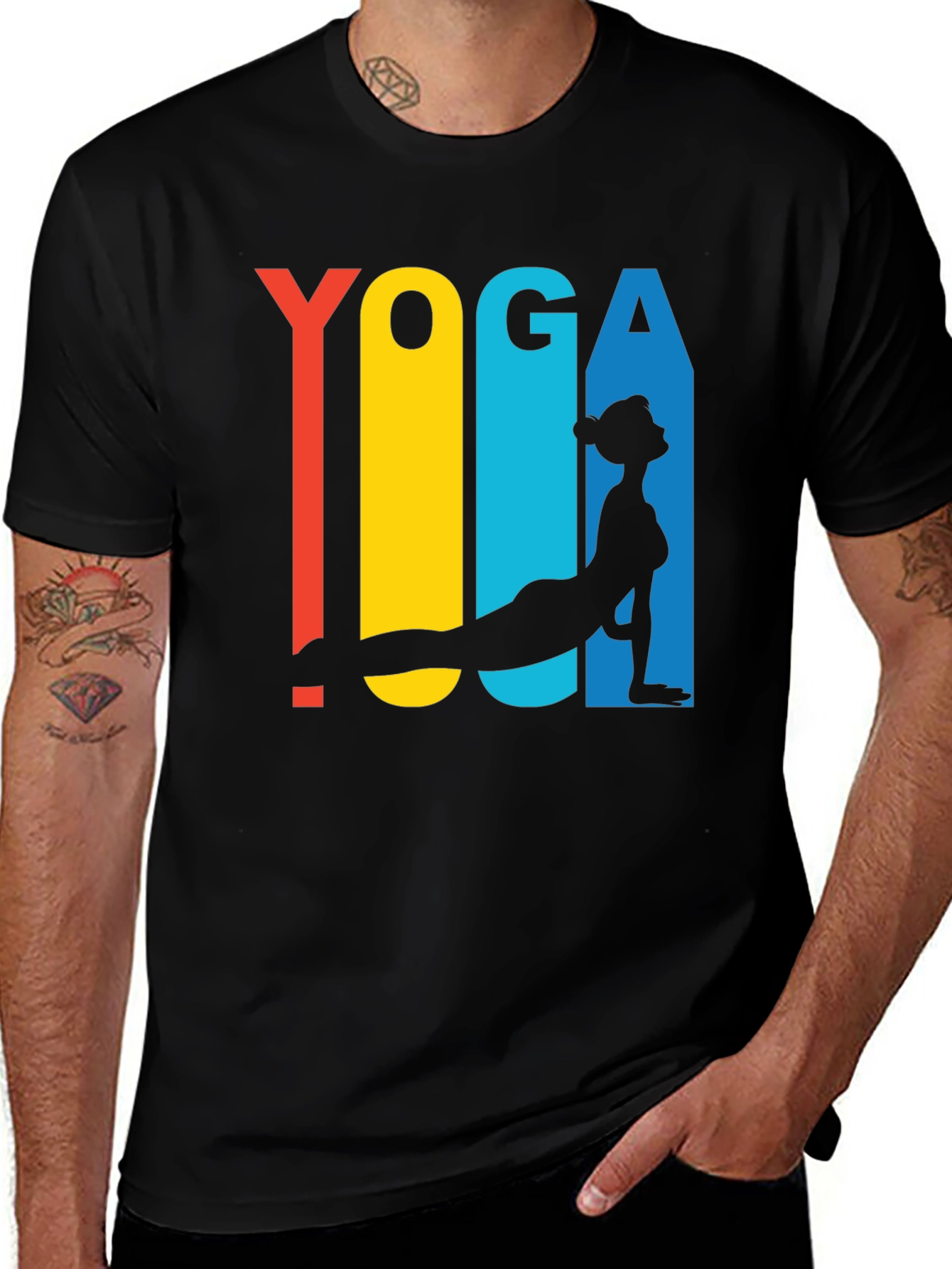 Variant 11 of Yoga Pose Graphic Tee - Unisex Soft Cotton T-Shirt