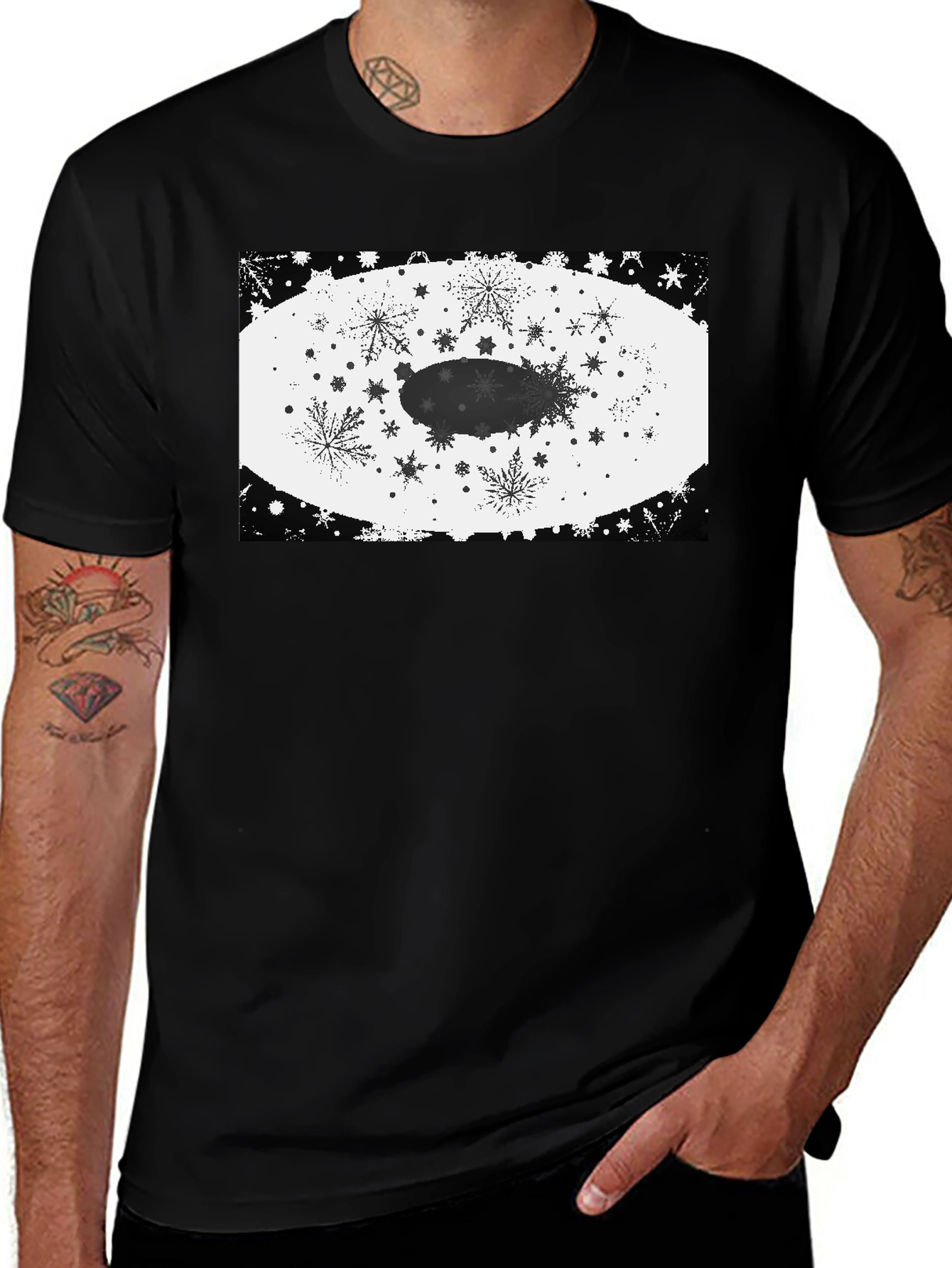 Variant 5 of Snowflake Zeppelin Graphic Tee - Stylish Cotton Shirt