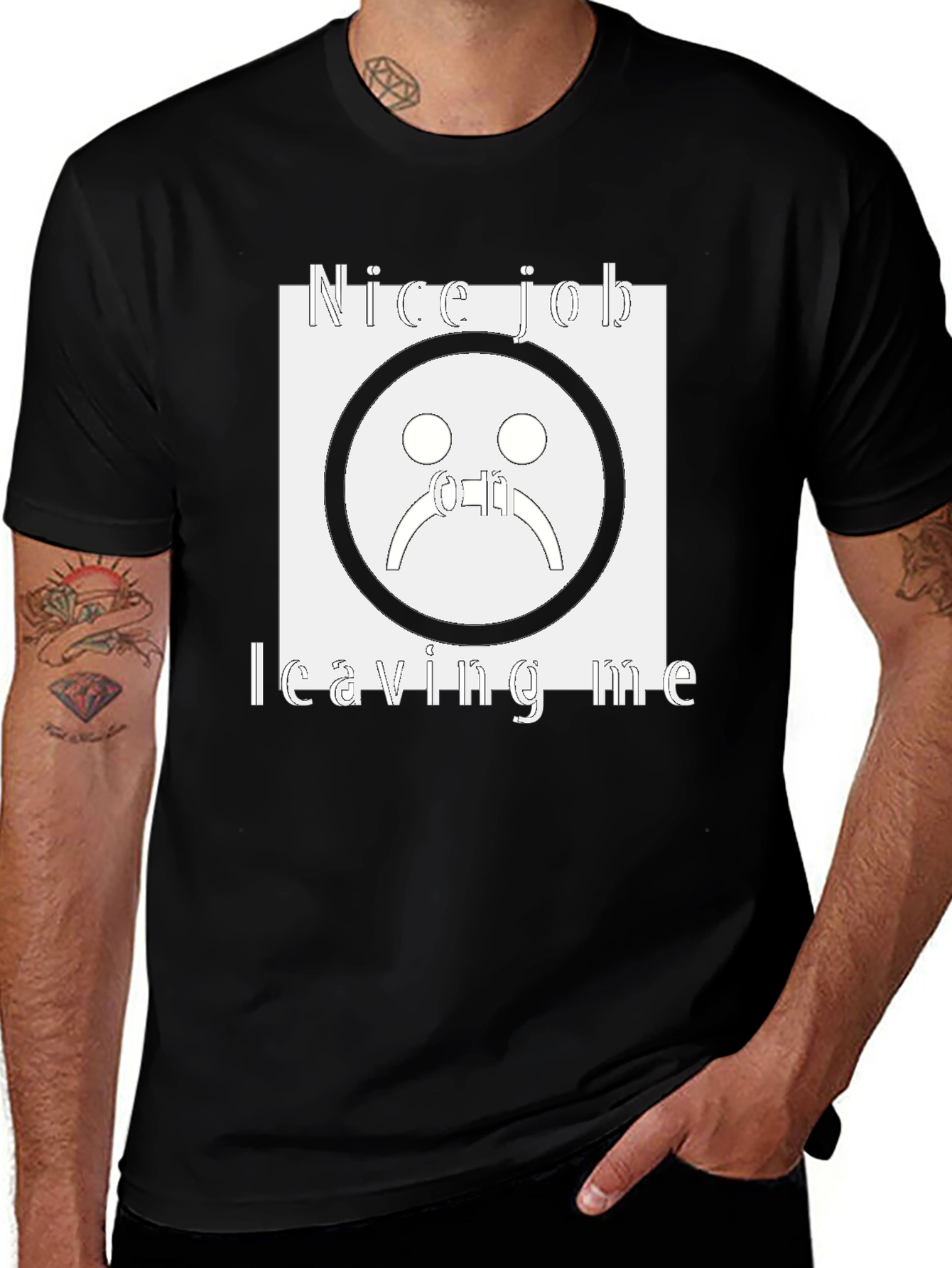 Variant 14 of Sad Emoji Graphic T-Shirt - Nice Job Leaving Me
