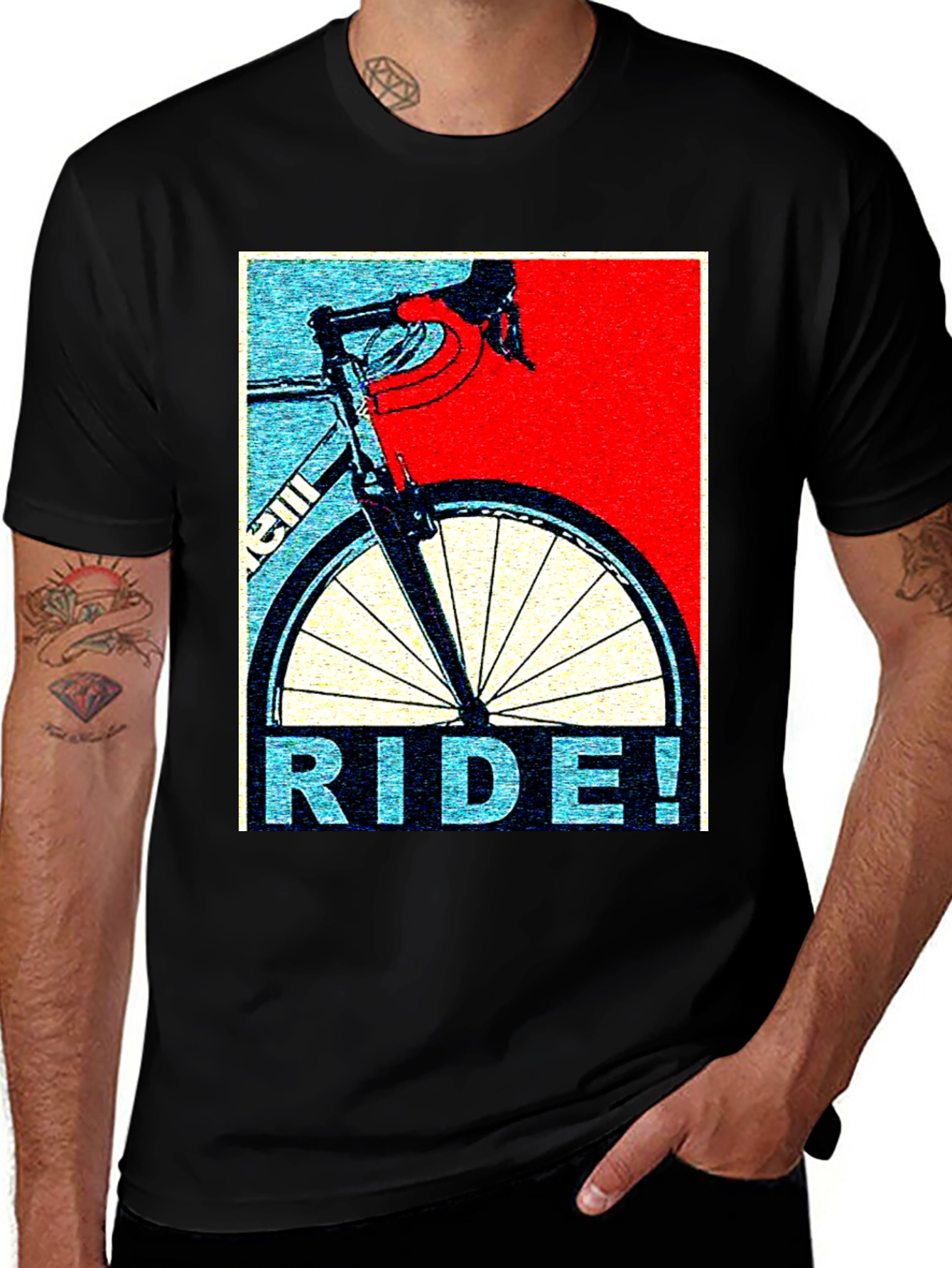 Variant 14 of Ride! Bike Graphic T-Shirt - Cycle Enthusiast Tee