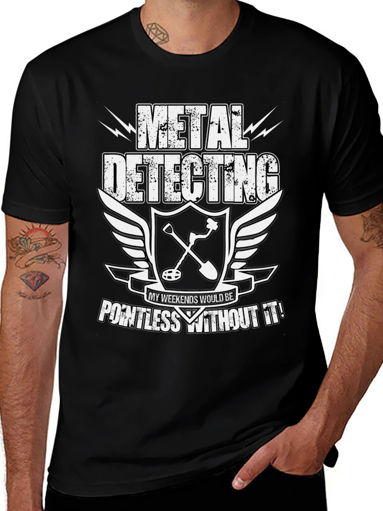 Variant 7 of Metal Detecting Enthusiast T-Shirt: Weekends Pointless Without It!