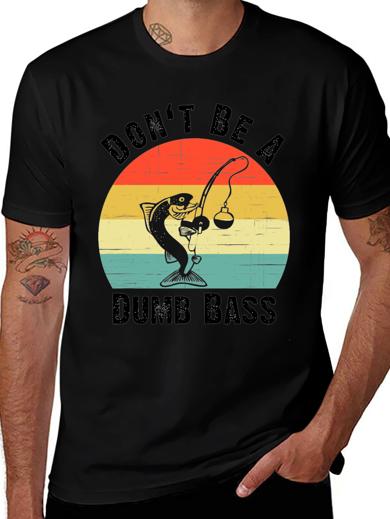 Variant 7 of Don't Be A Dumb Bass Funny Fishing T-Shirt
