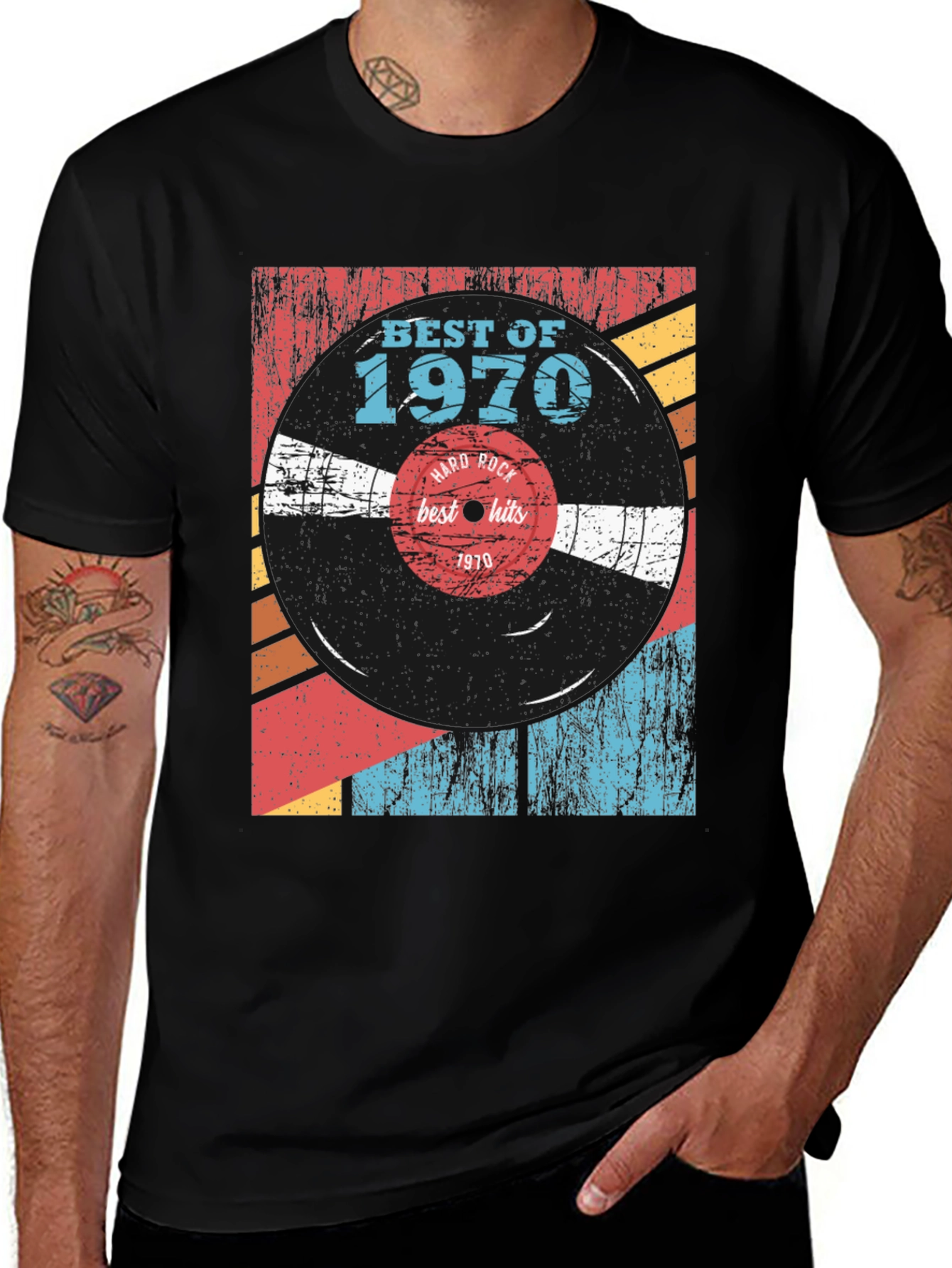 Variant 16 of Best of 1970 Retro Record Graphic Tee