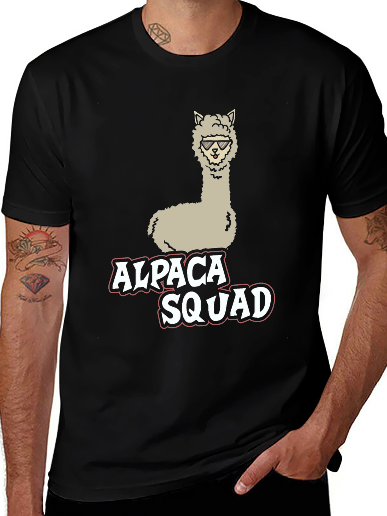 Variant 11 of Alpaca Squad Black Graphic Tee