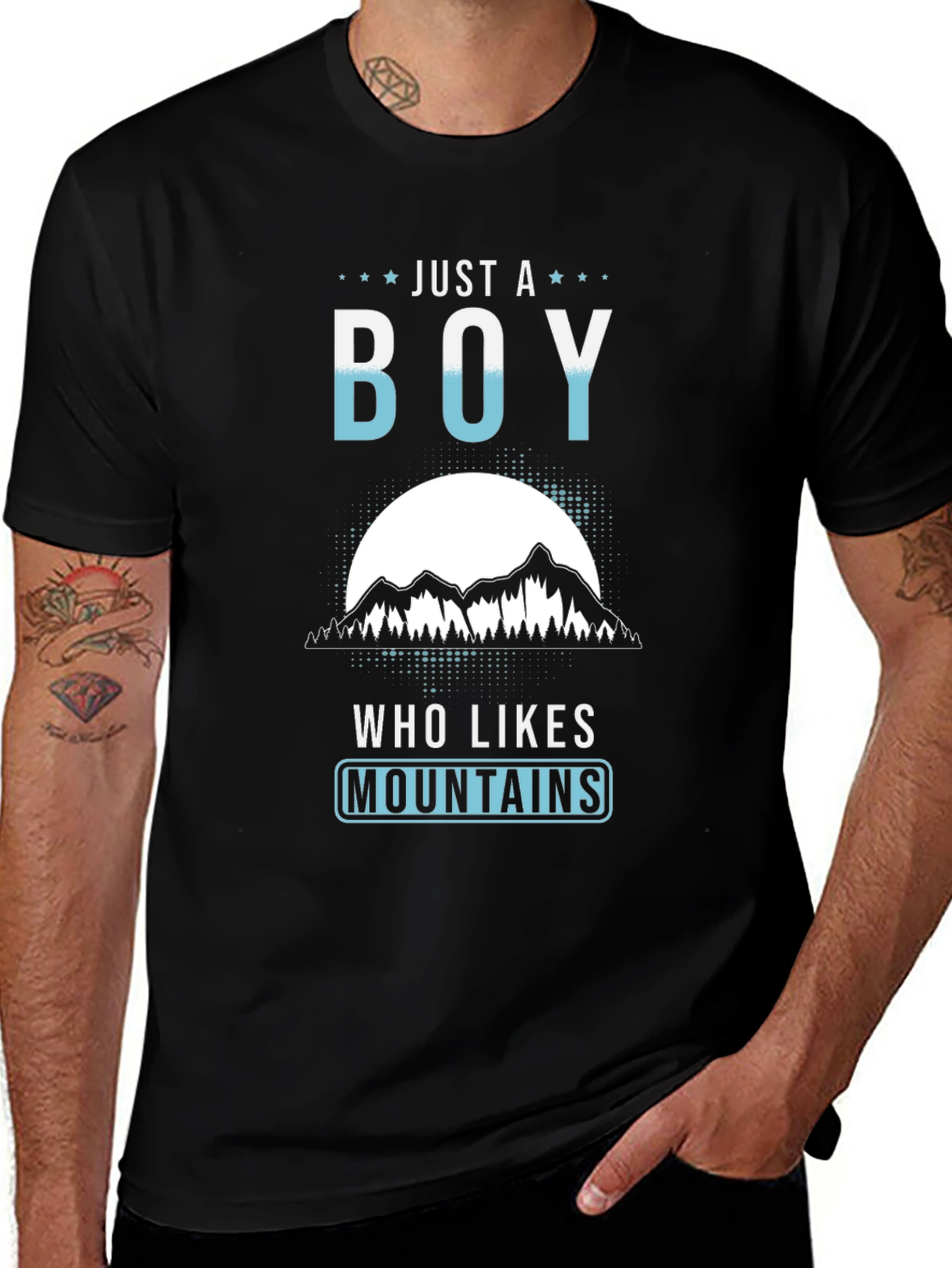 Variant 21 of Just a Boy Who Likes Mountains T-Shirt