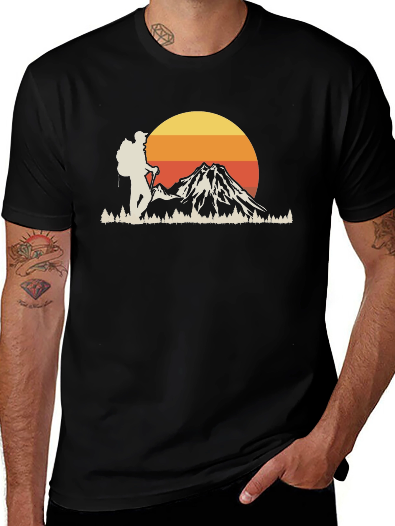 Variant 6 of Hiker & Mountain Graphic Tee