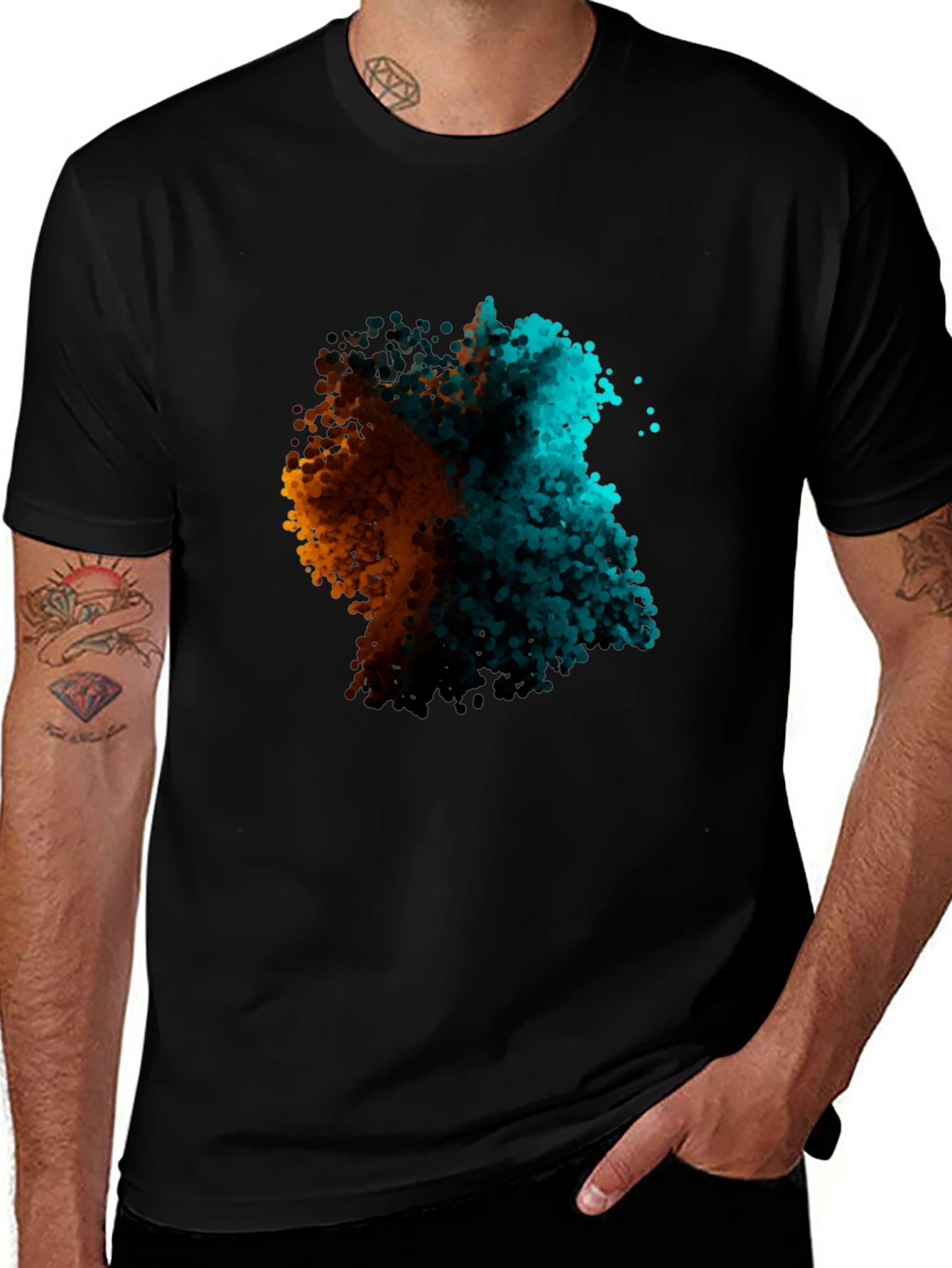 Variant 10 of Abstract Color Burst Tee - Modern Art T-Shirt