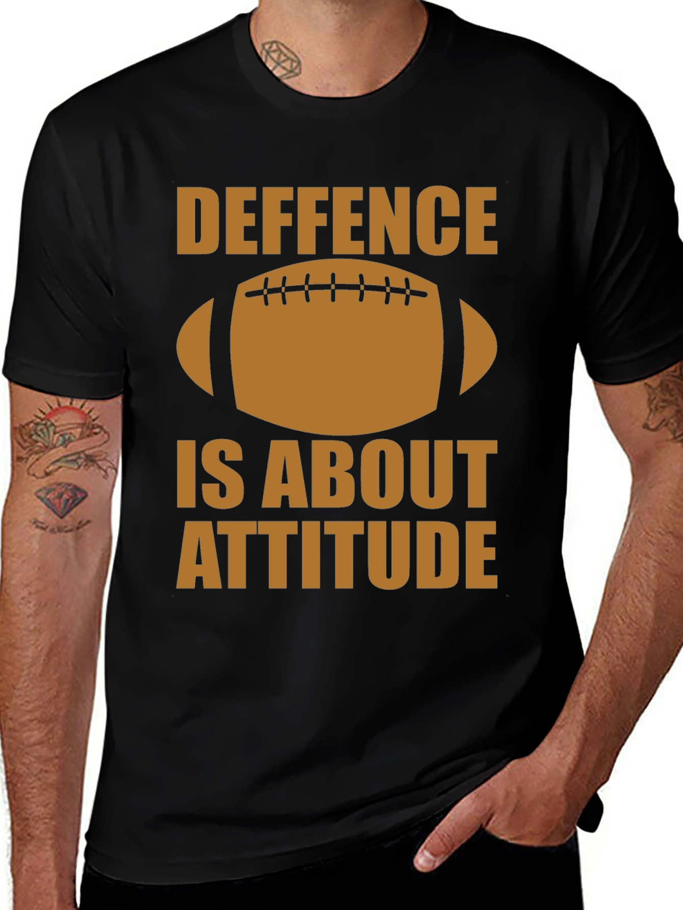 Variant 14 of Defense Football Attitude Graphic T-Shirt