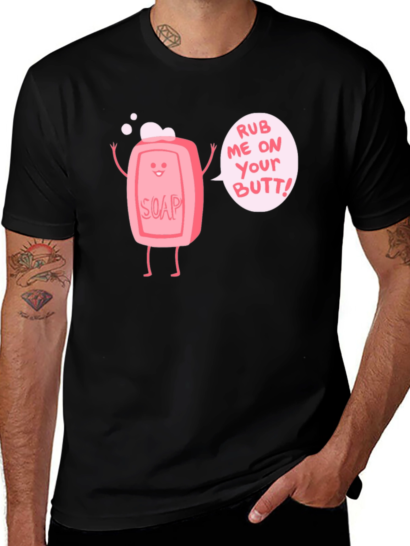 Variant 17 of Rub Me On Your Butt! Funny Graphic Tee
