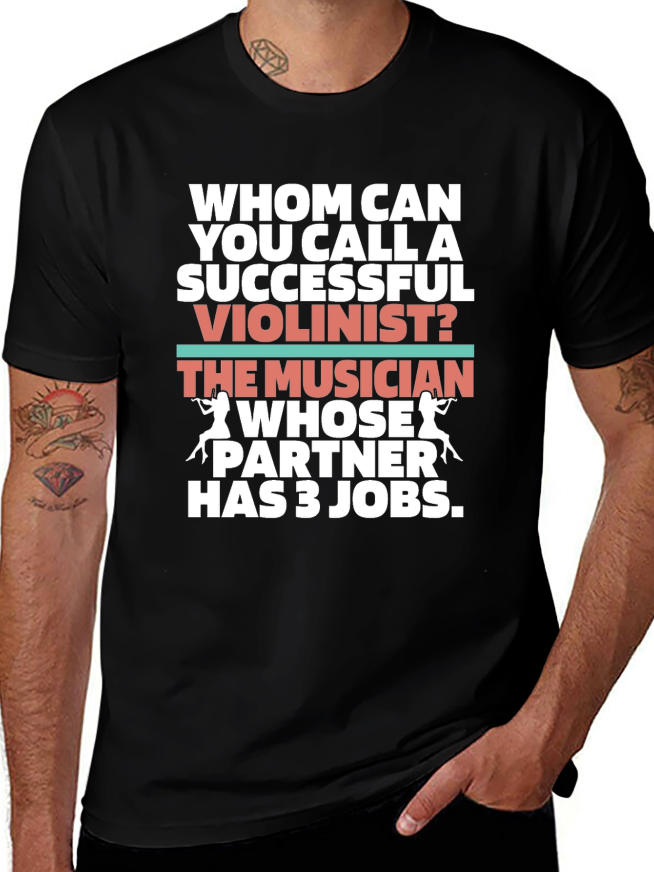 Variant 19 of Funny Musician T-Shirt - Violinist's Partner Joke