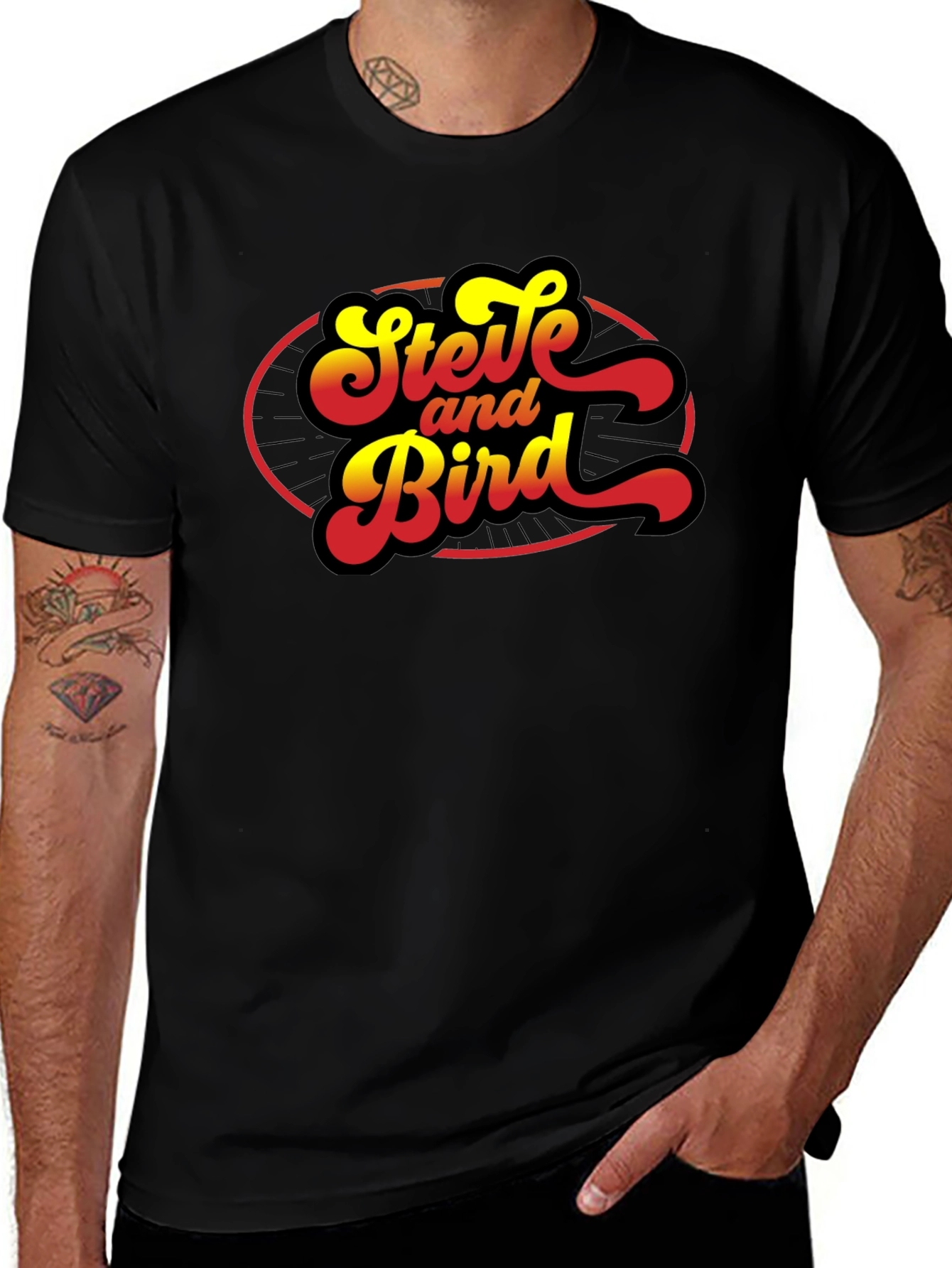 Variant 15 of Retro Steve and Bird Graphic T-Shirt