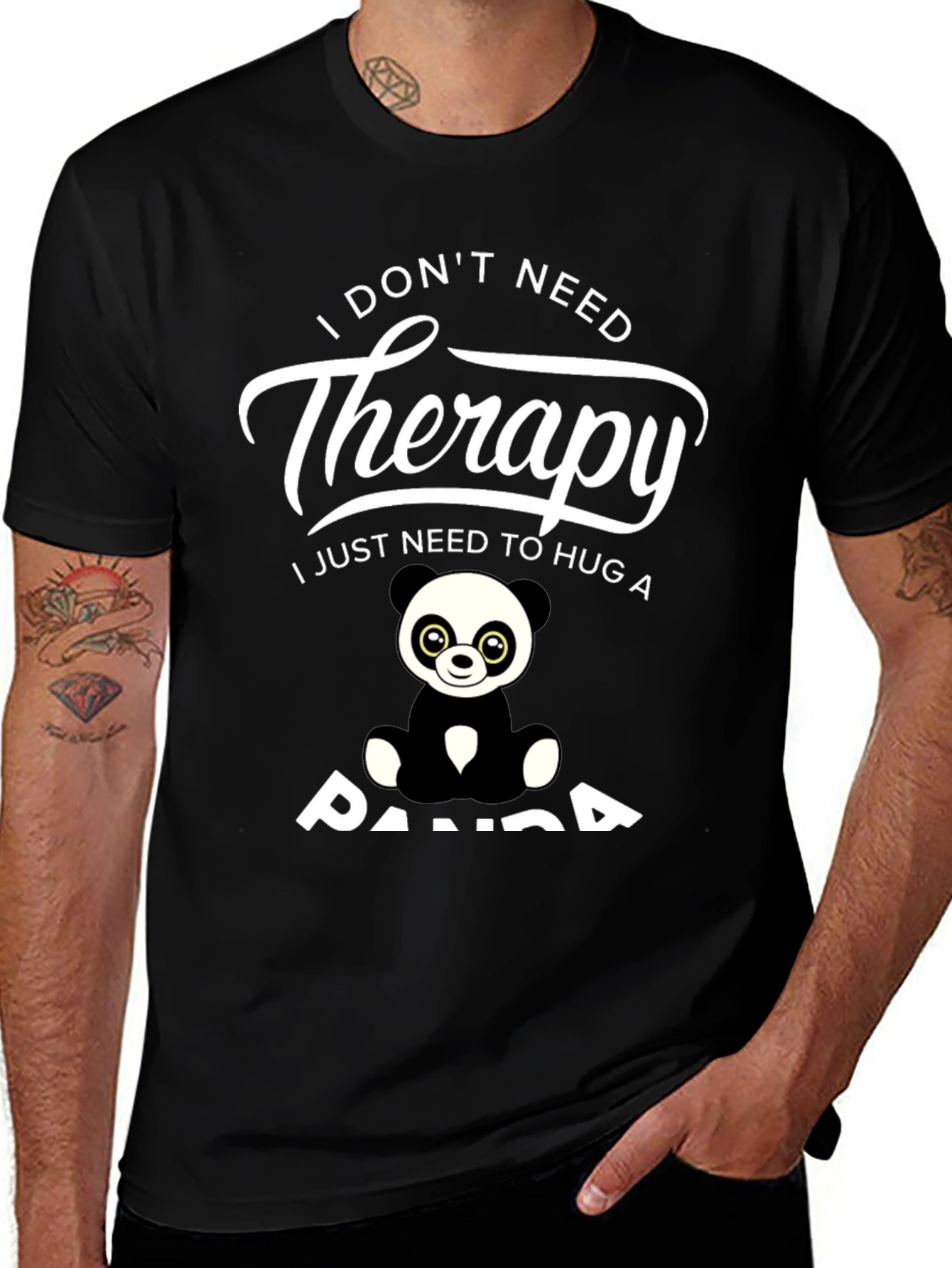 Variant 11 of Funny Panda Therapy T-Shirt - I Just Need to Hug a Panda