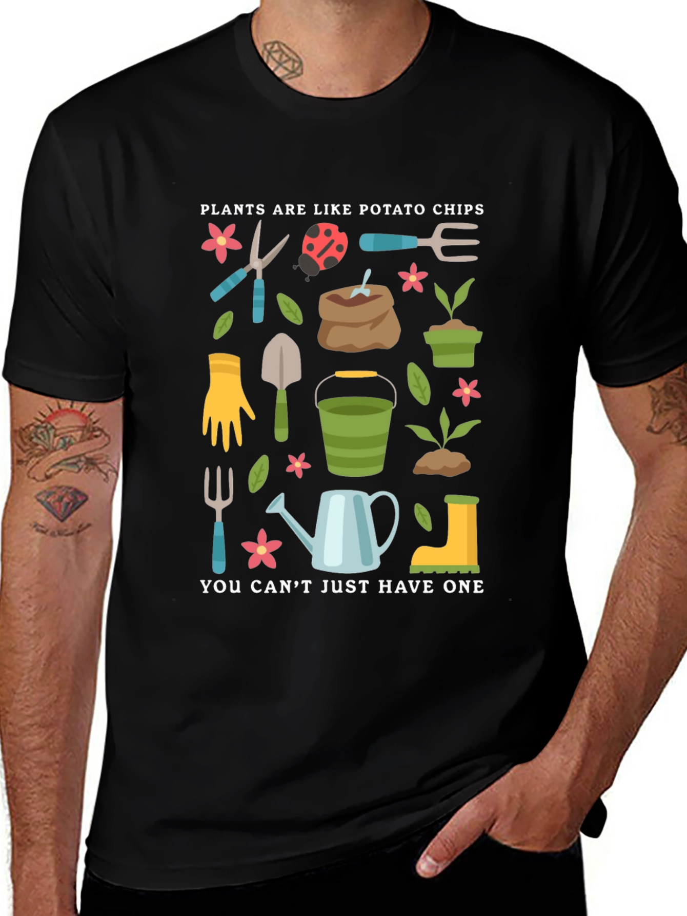 Variant 13 of Gardening Lover's T-Shirt: Plants Are Like Potato Chips