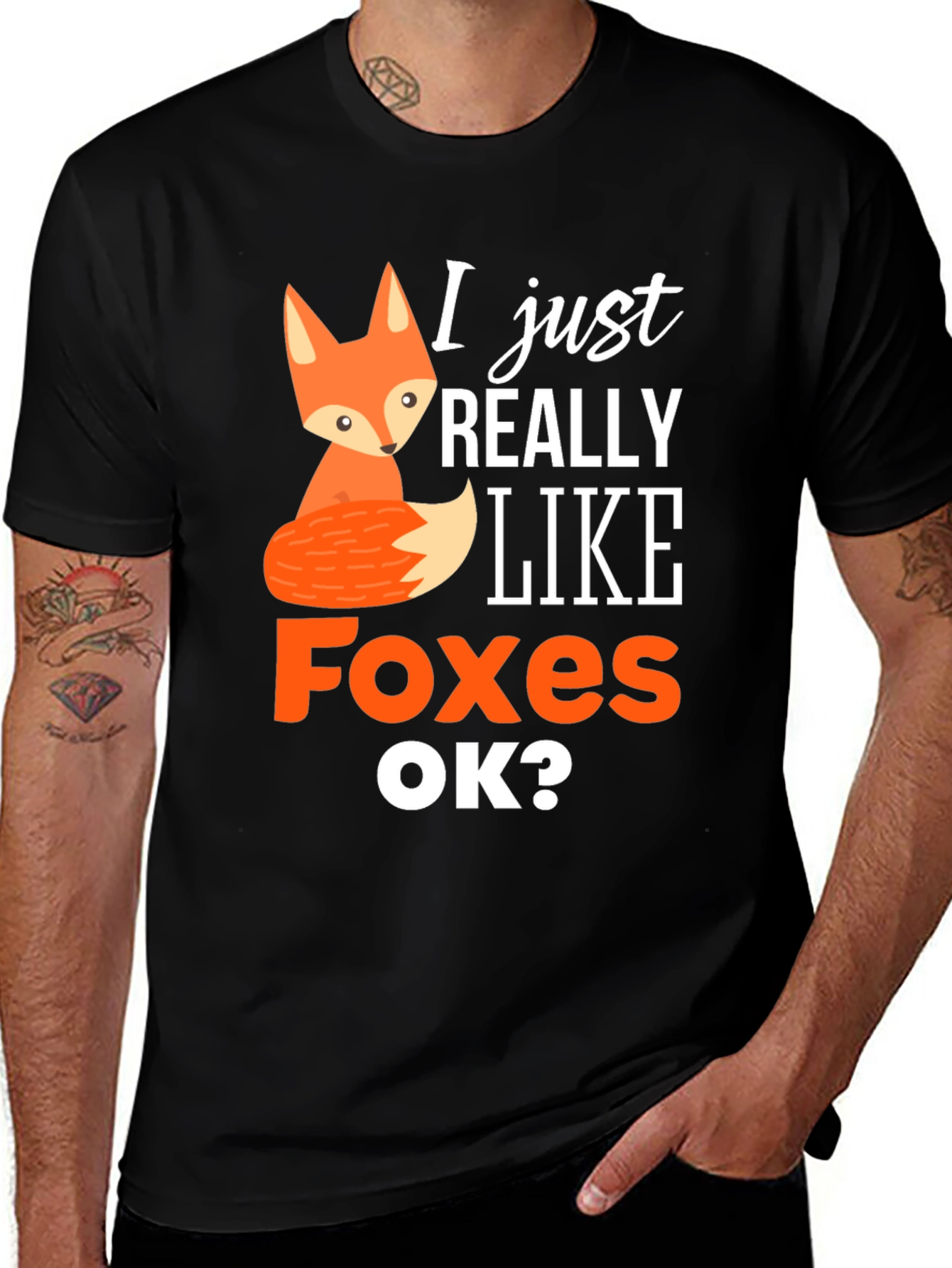 Variant 18 of Cute Fox Graphic Tee - I Just Really Like Foxes