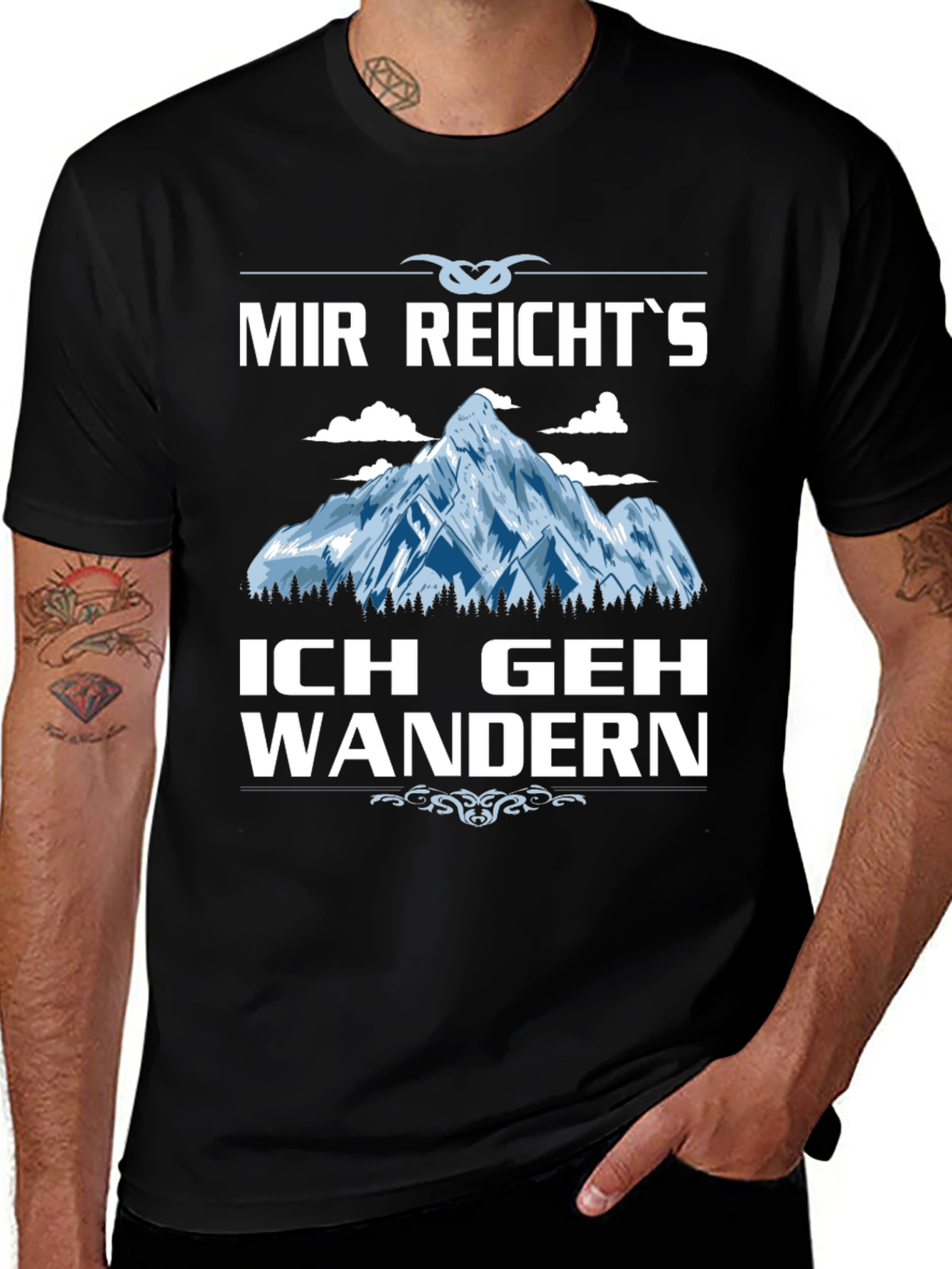 Variant 19 of Hiking T-Shirt - Mir Reicht's Ich Geh Wandern