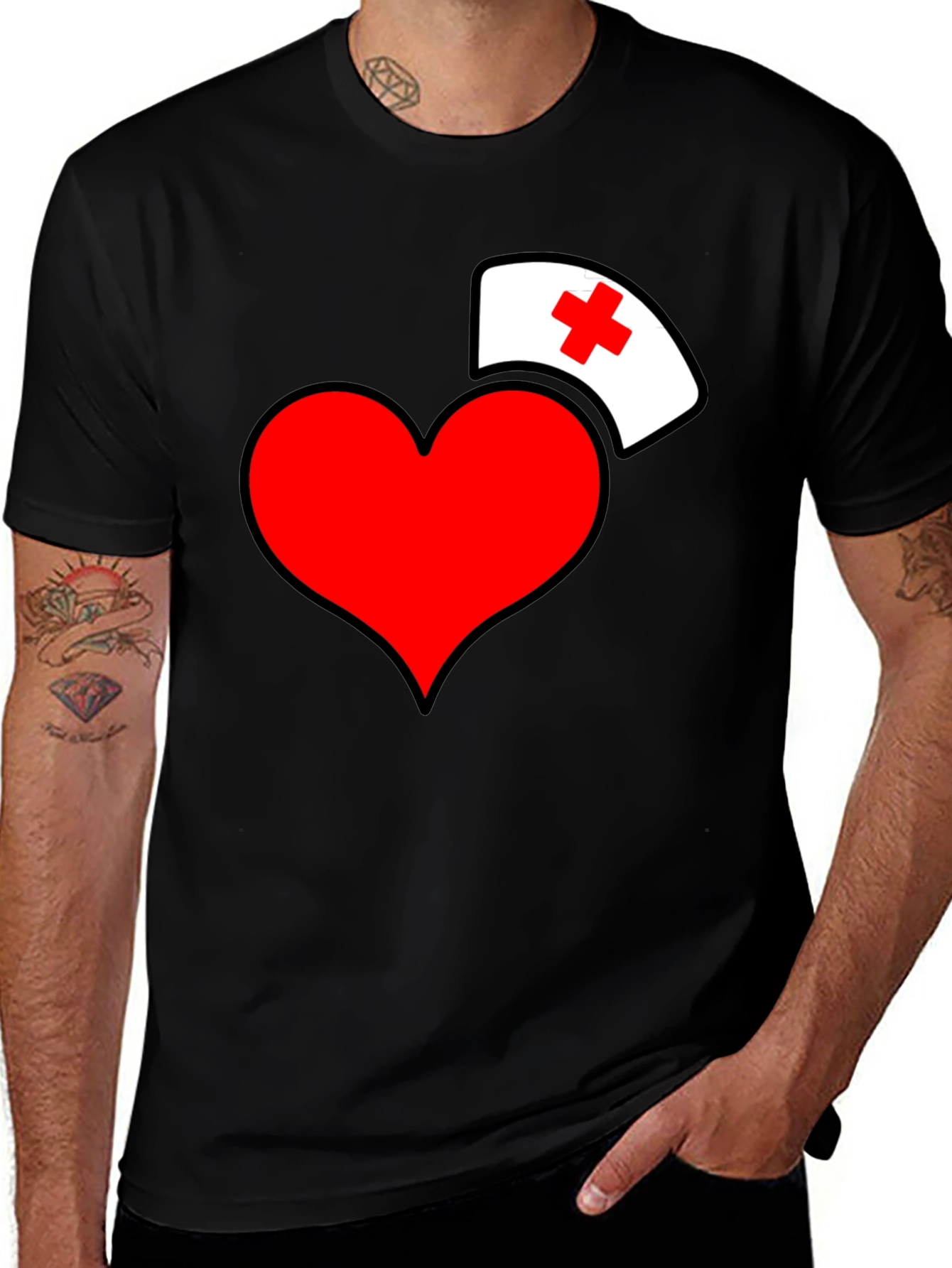 Variant 14 of Nurse Heart T-Shirt - Show Your Love for Healthcare!
