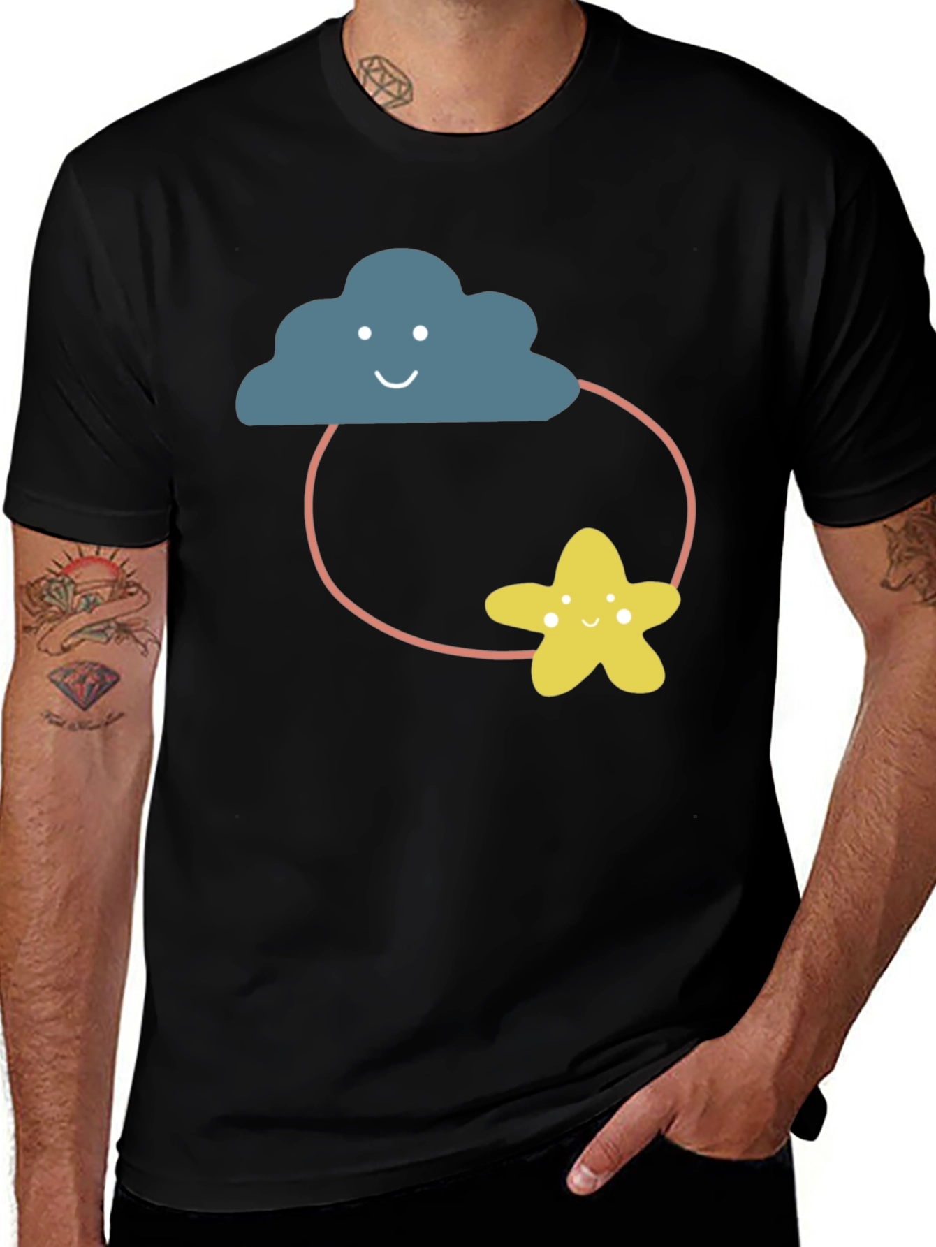 Variant 5 of Cute Cloud & Star Graphic Tee