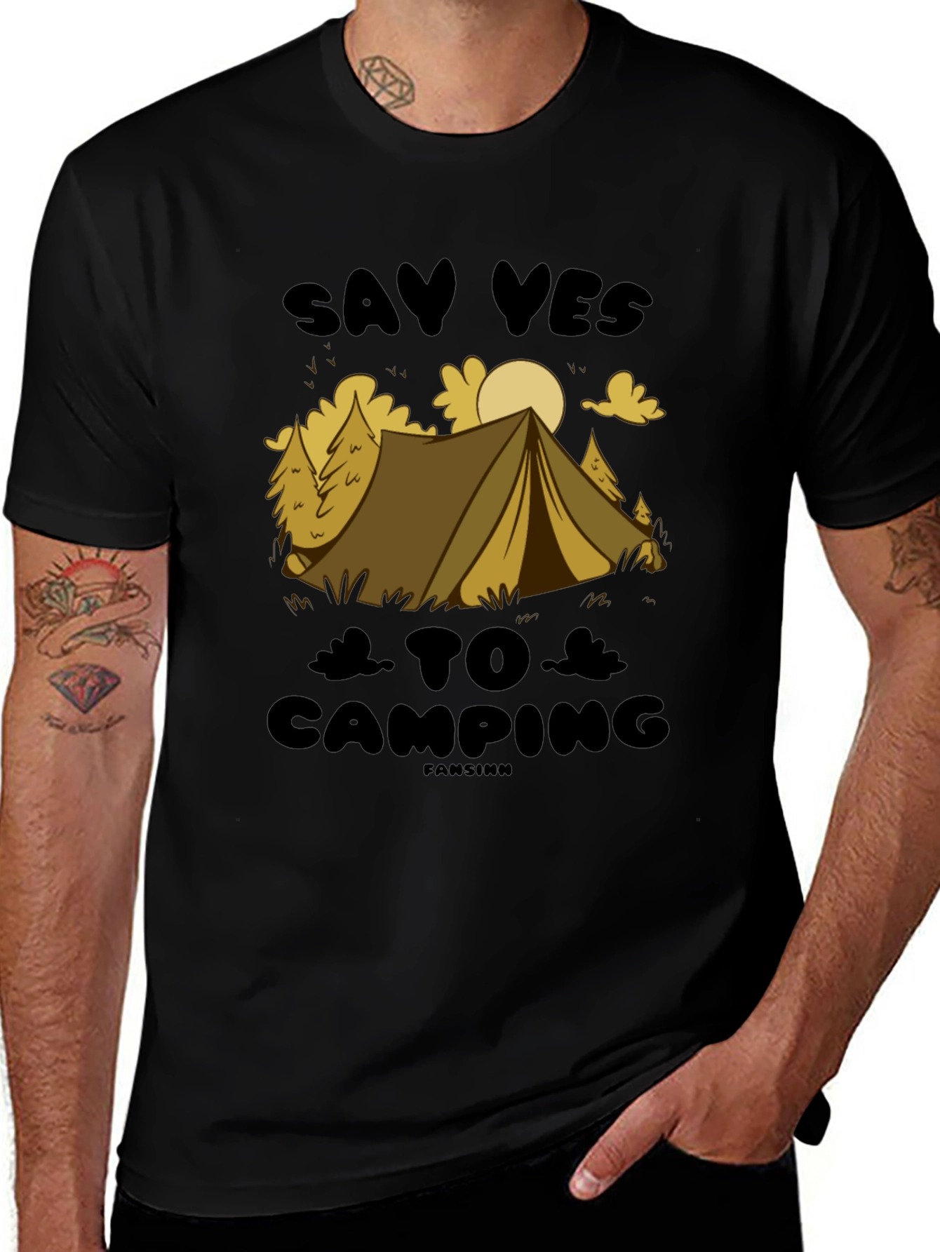 Variant 8 of Say Yes to Camping Graphic T-Shirt