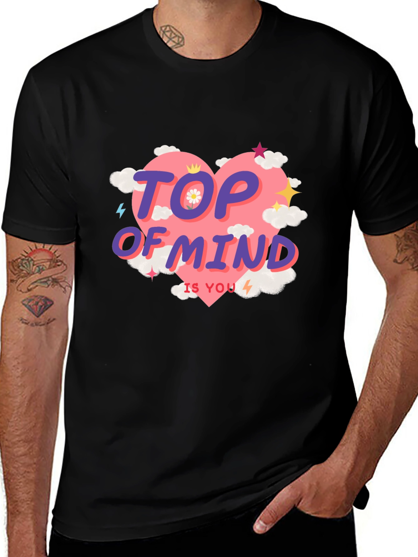 Variant 17 of Top of Mind Tee - Heart Cloud Design