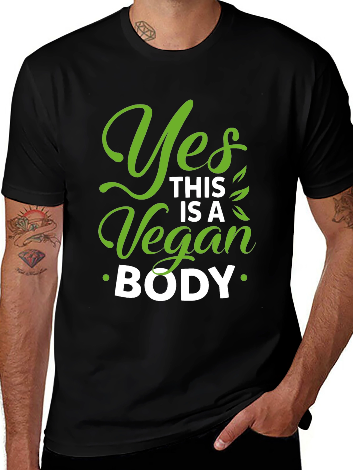 Variant 21 of Vegan Body T-Shirt - Yes This is a Vegan Body