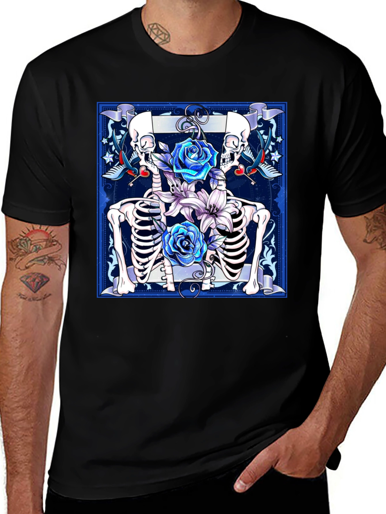 Skeleton Roses Graphic Tee