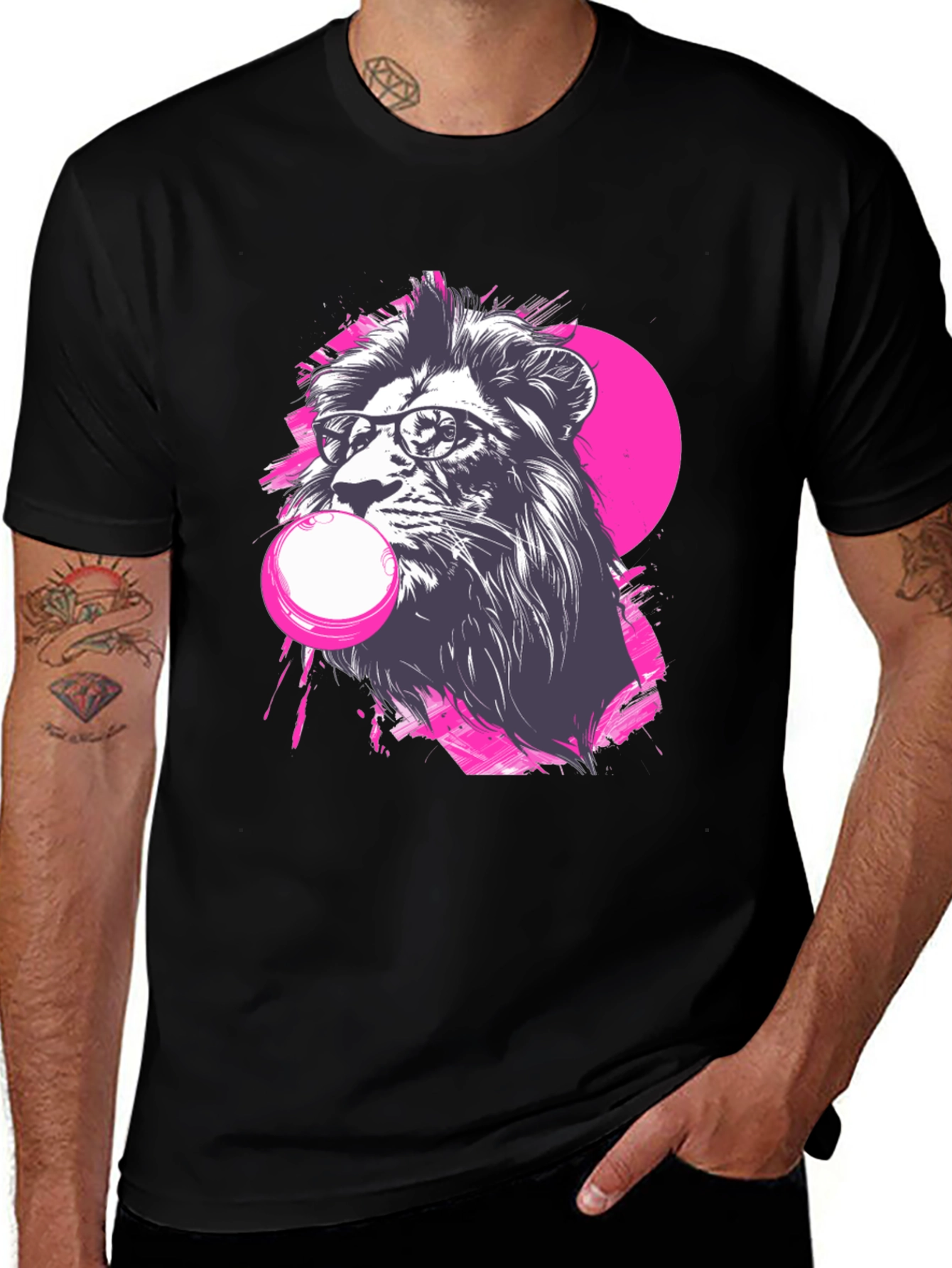Variant 26 of Cool Lion Bubblegum Graphic Tee