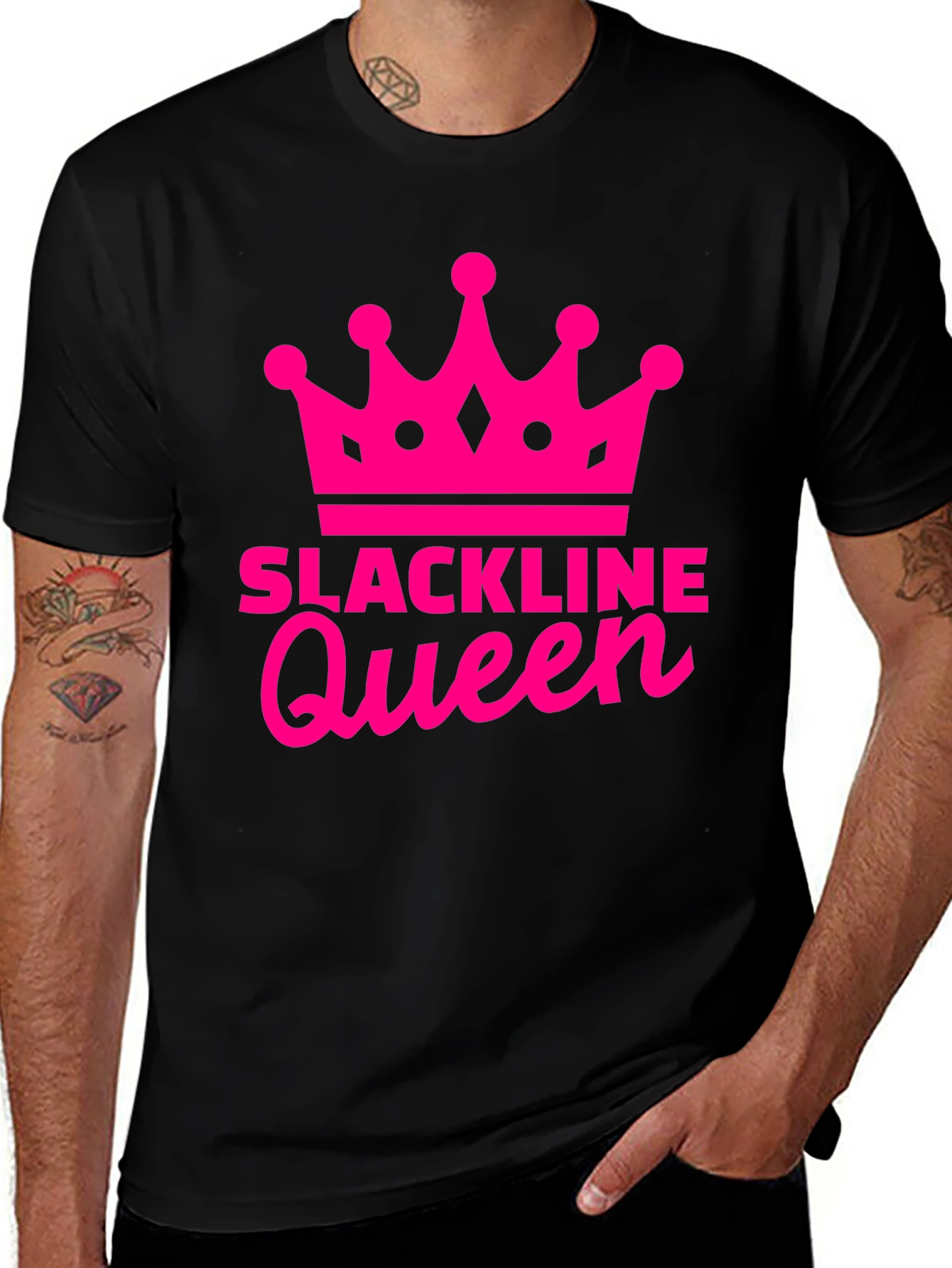 Slackline Queen T-Shirt - Pink Crown